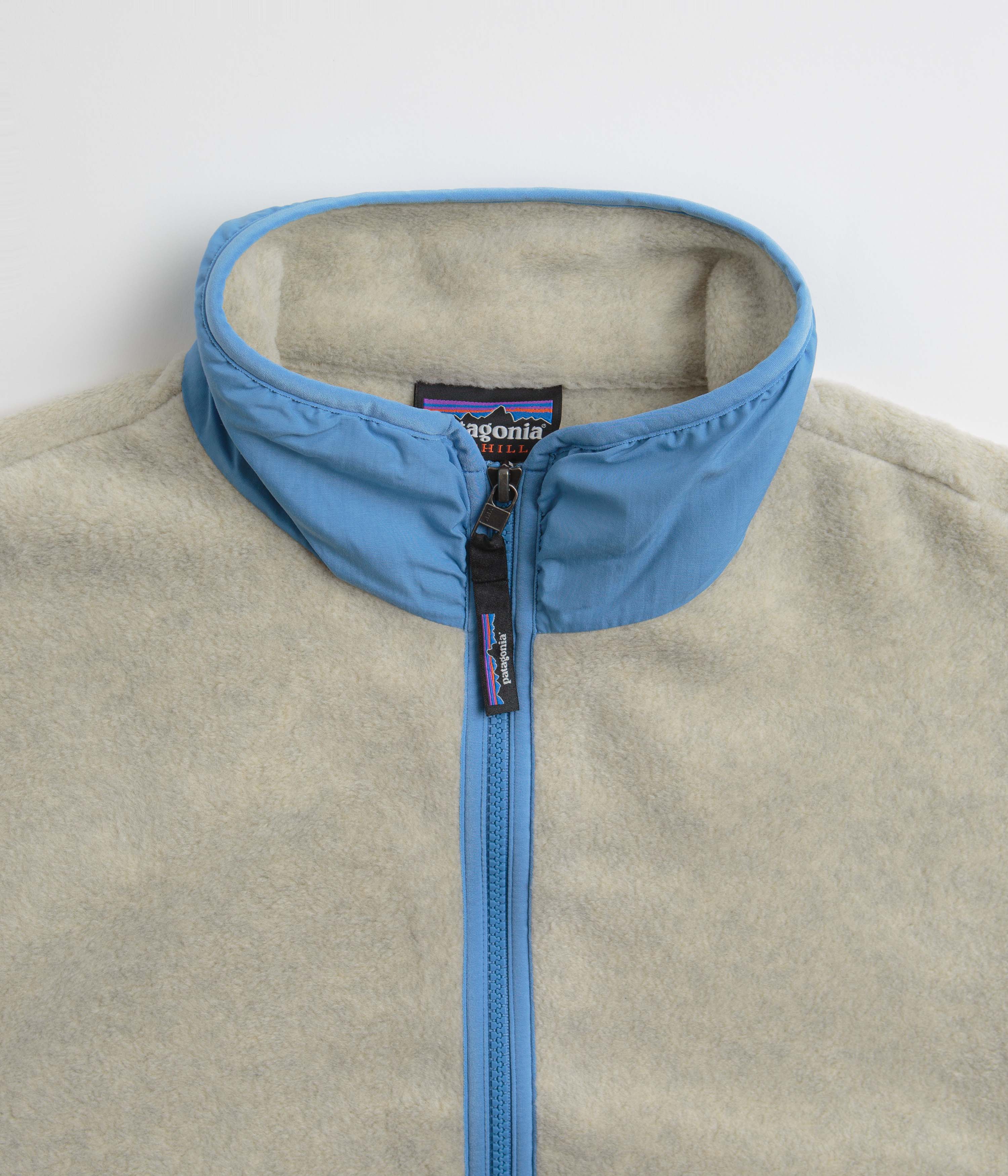 Patagonia Womens Synchilla Marsupial Fleece - Oatmeal Heather / Blue Bird - Image 4