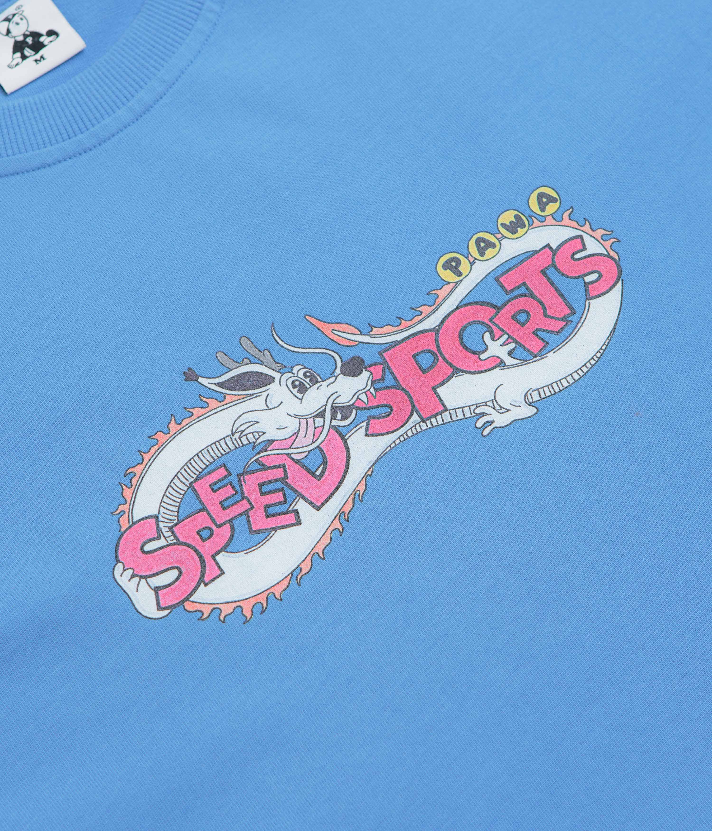 Pawa Speed Sports Dragon Doggo T-Shirt - Bleu / Azur - Image 5