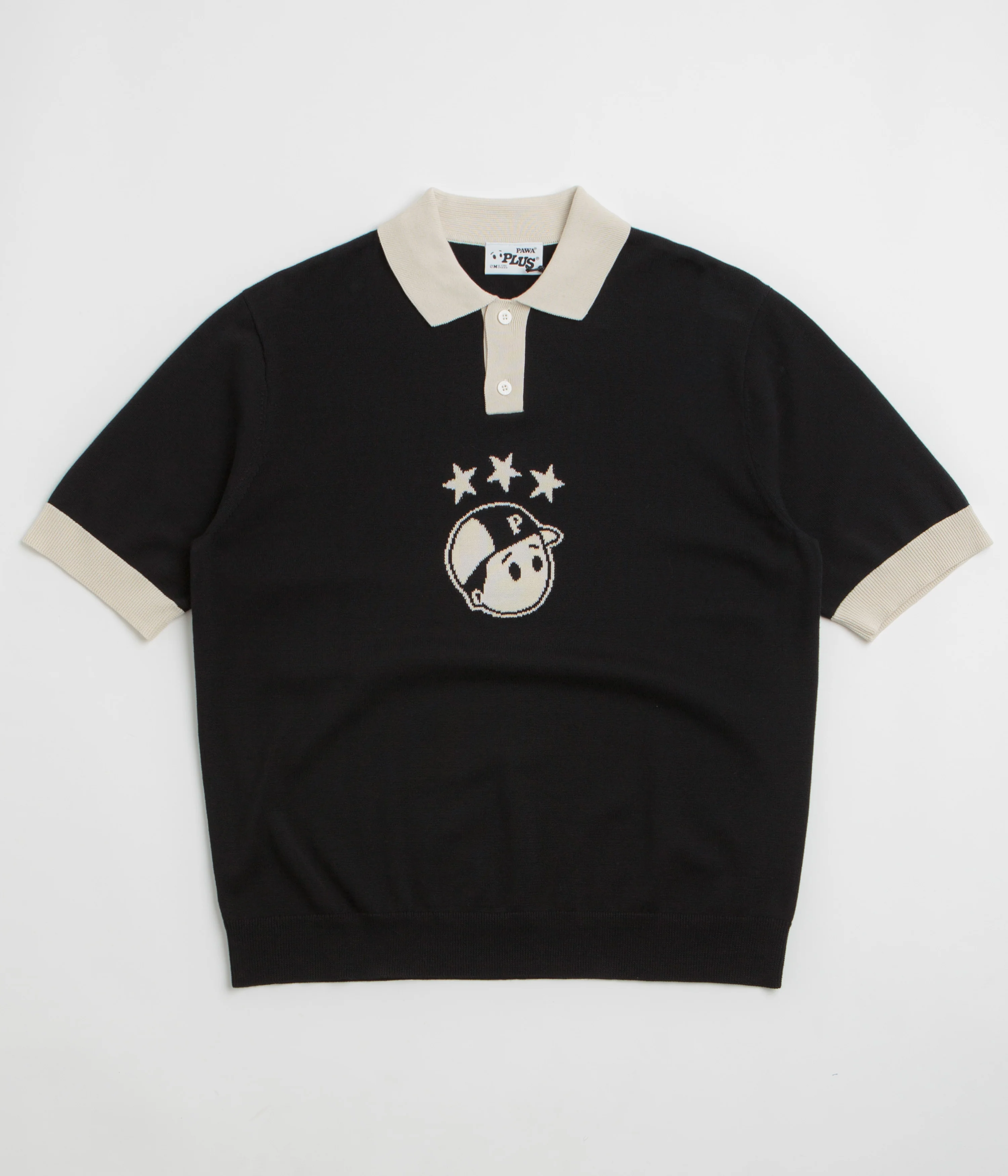 Pawa Speed Sports Footie Knit Polo Shirt - Black