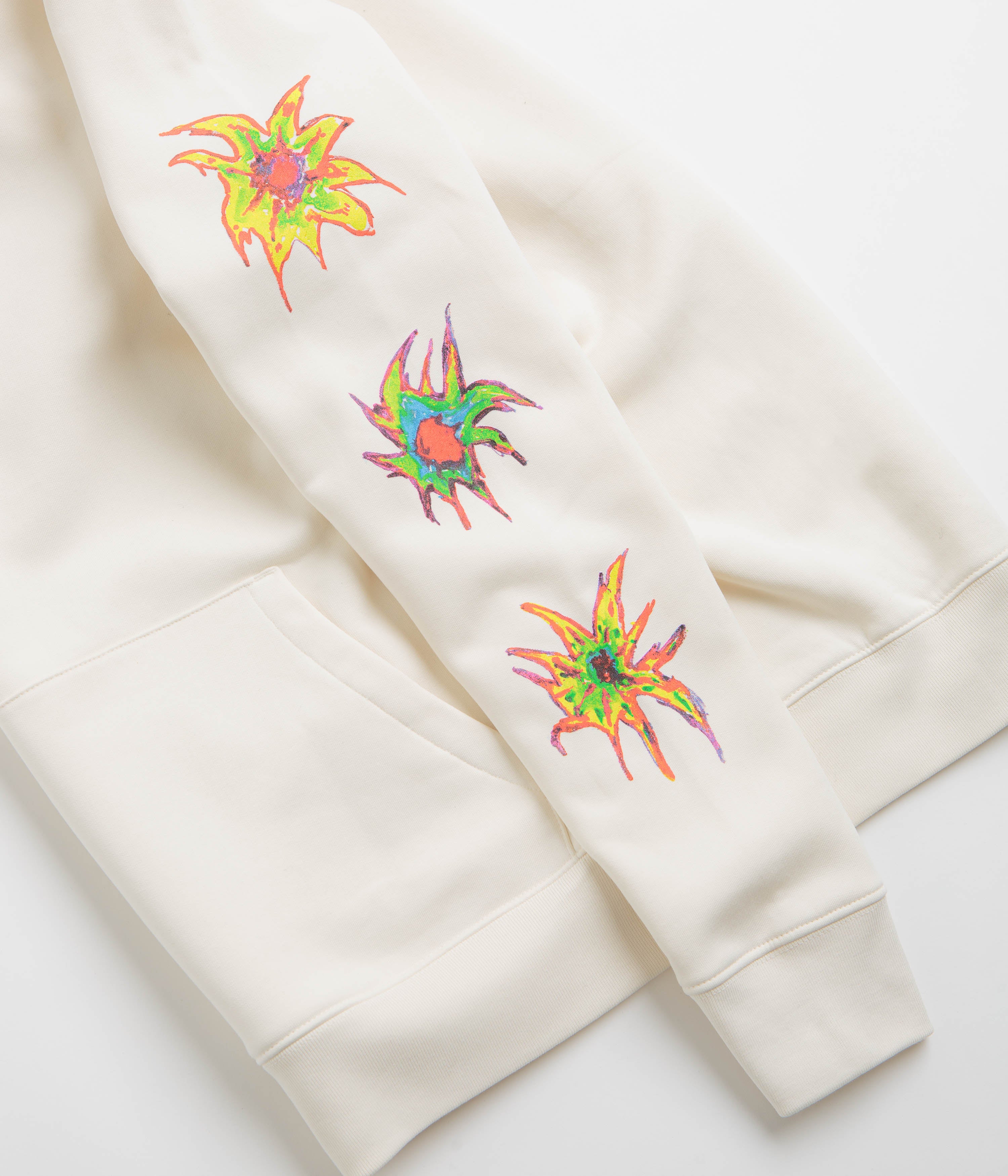 Poetic Collective Arm Tribal Hoodie - Ivory - Image 4