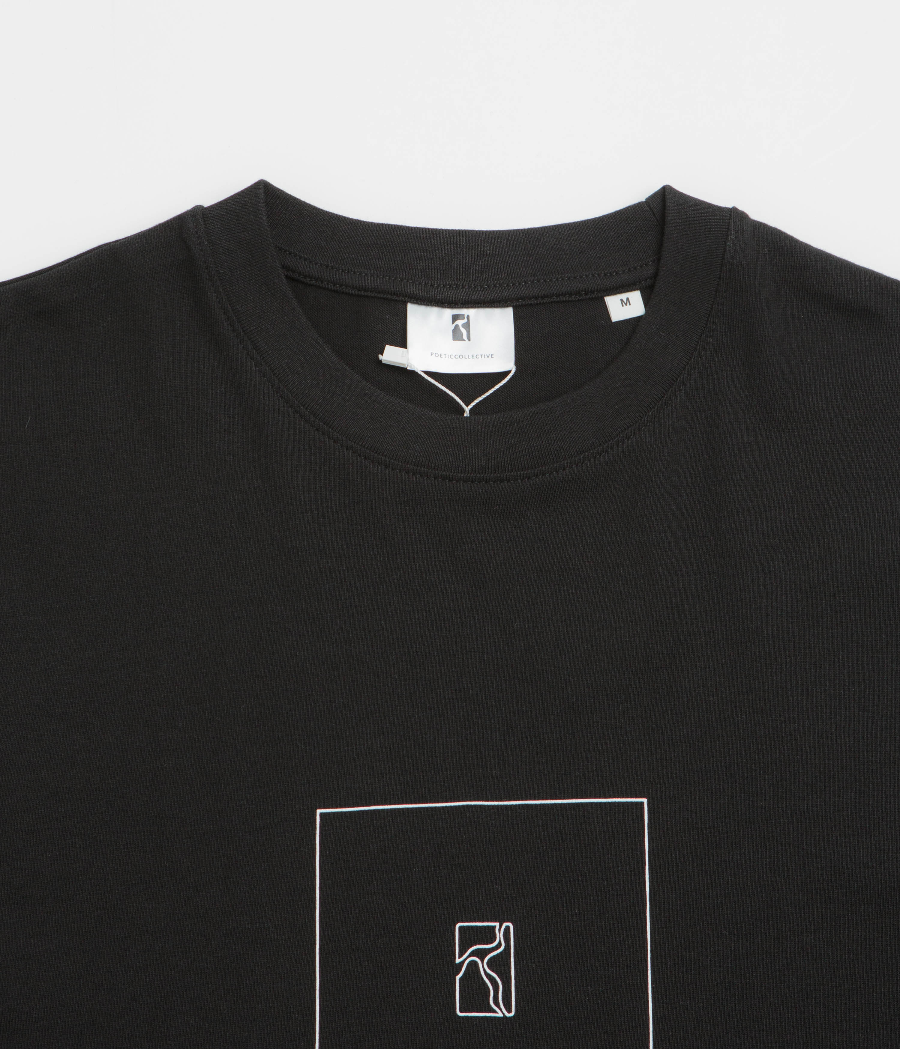 Poetic Collective Box Outline T-Shirt - Black - Image 2