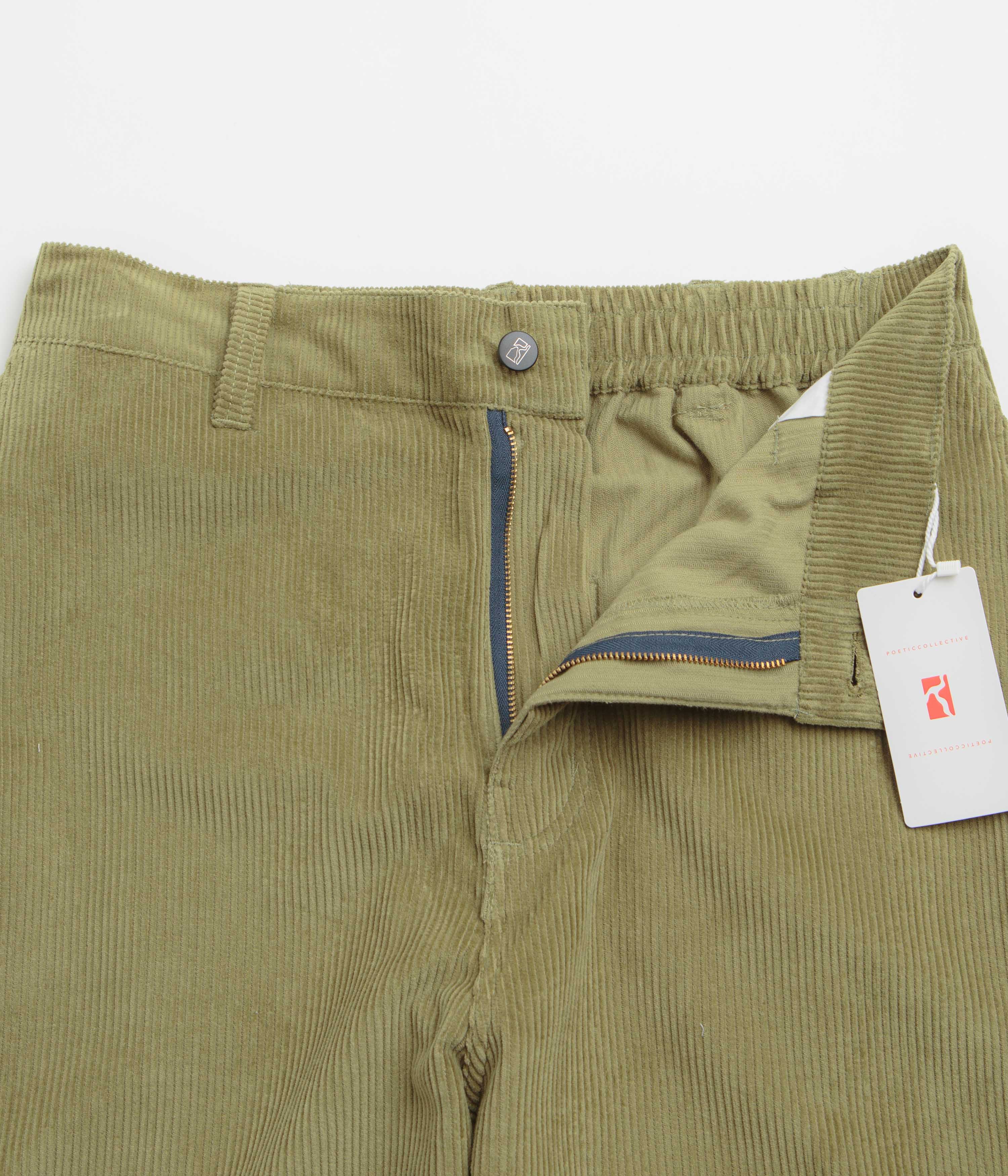 Poetic Collective Corduroy Sculptor Pants - Olive Green - Image 6
