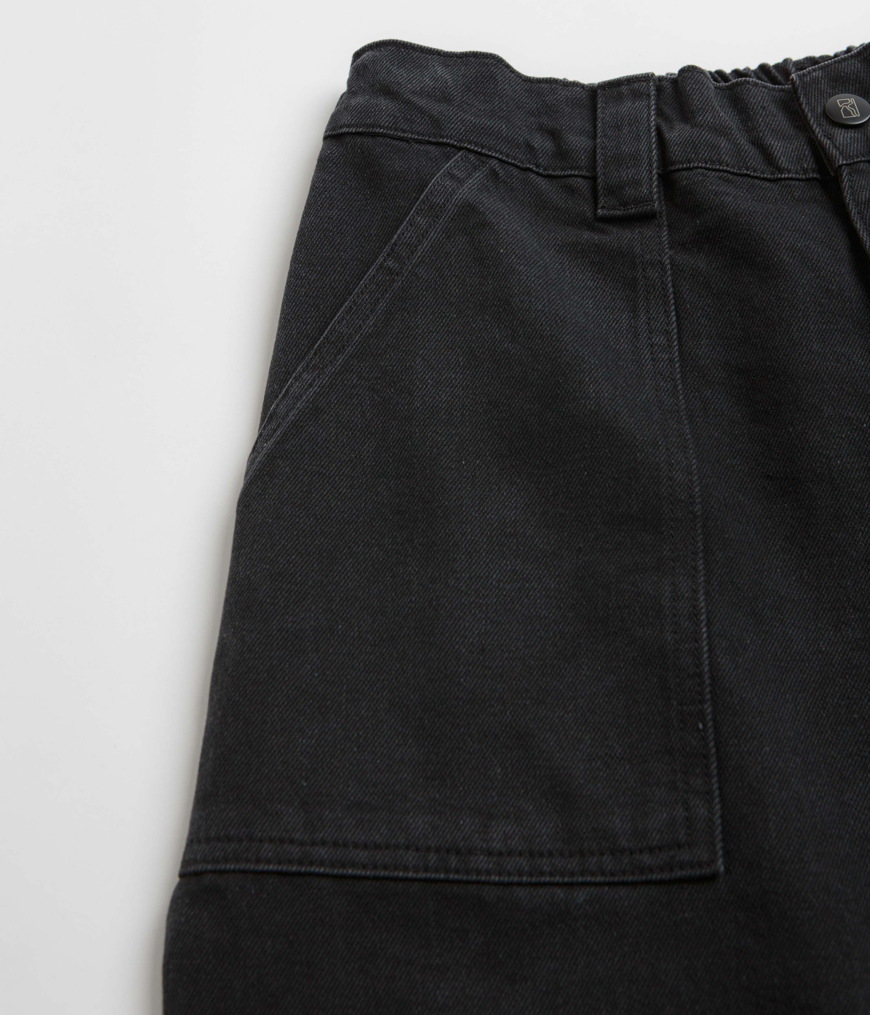 Poetic Collective Denim Painter Shorts - Black - Image 7
