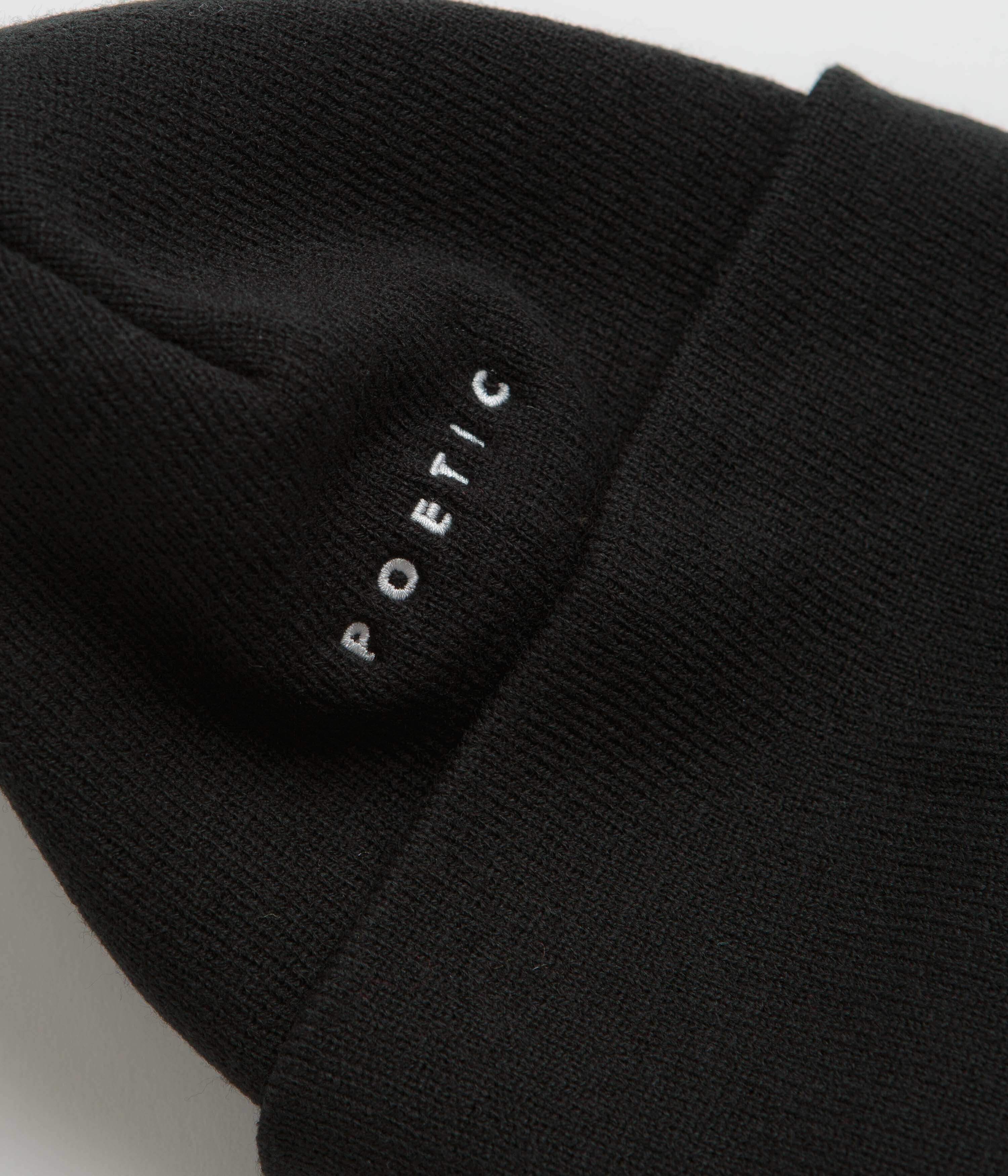 Poetic Collective Double Beanie - Black - Image 3