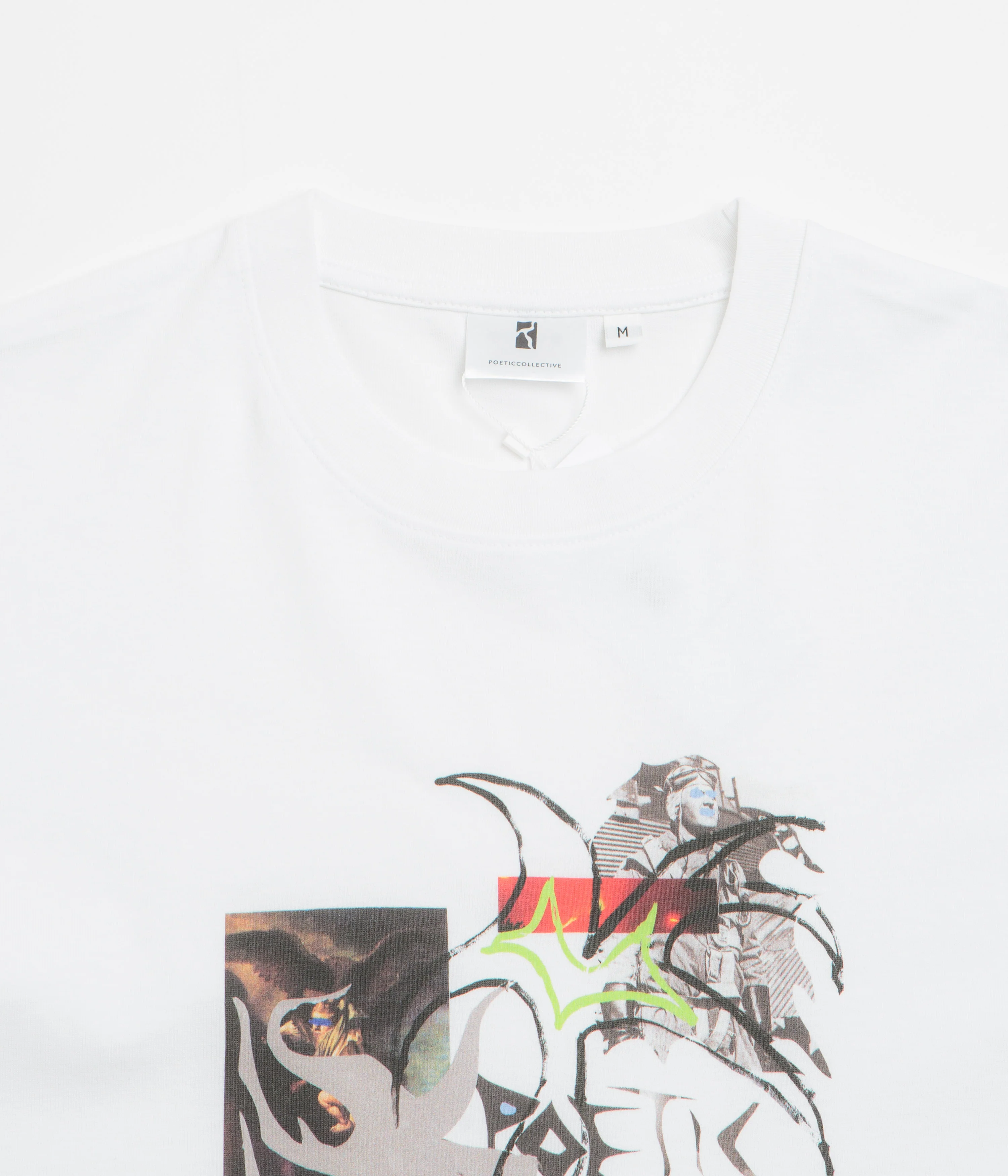 Poetic Collective Eagle Collage T-Shirt - White - Image 2