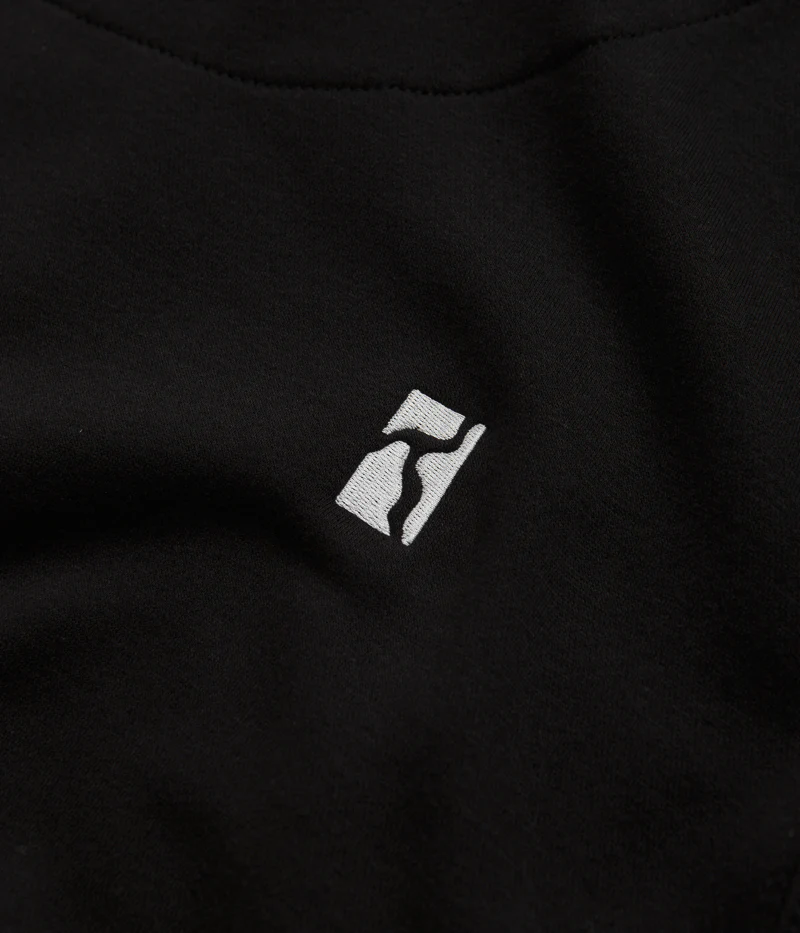 Poetic Collective Fluid Heavy Polo Crewneck Sweatshirt - Black - Image 5