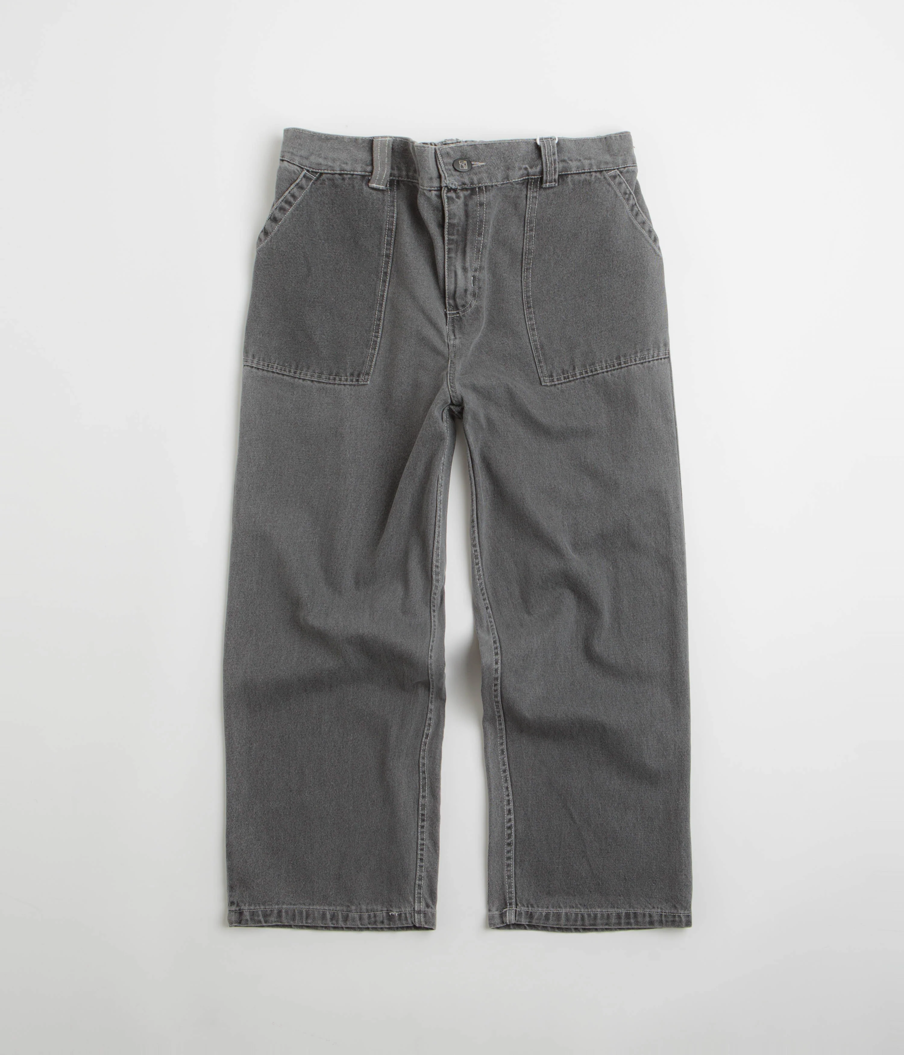 Poetic Collective Painter Pants - Grey Washed Denim / Grey
