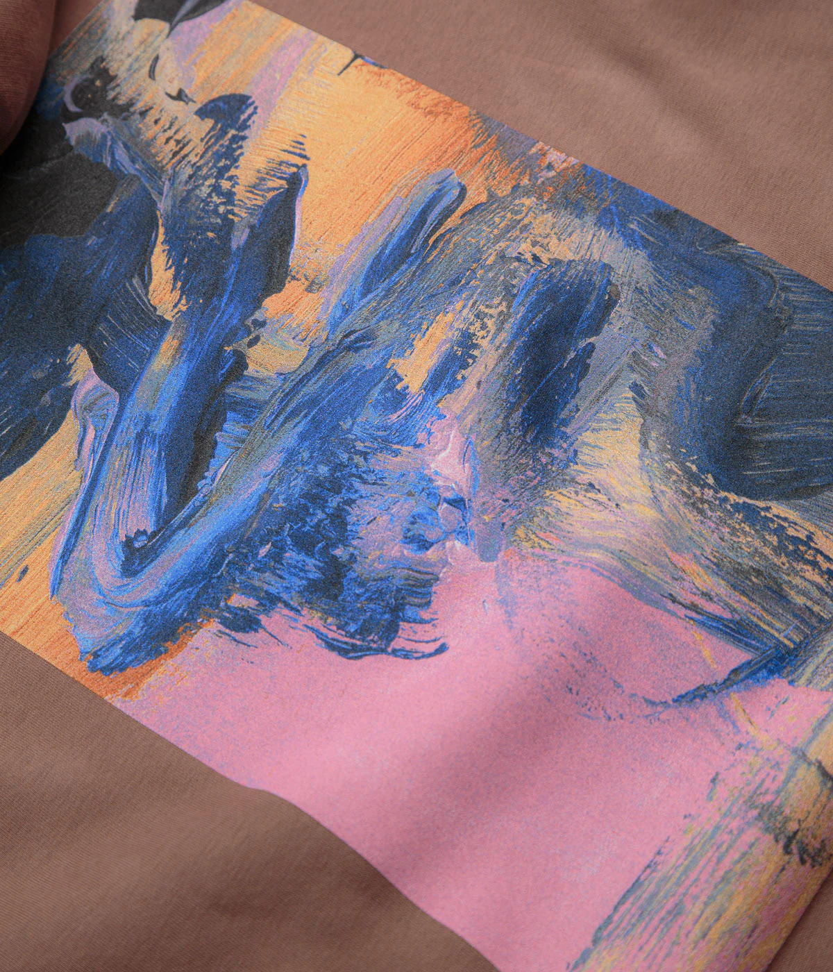 Poetic Collective Painting Hoodie - Brown - Image 3