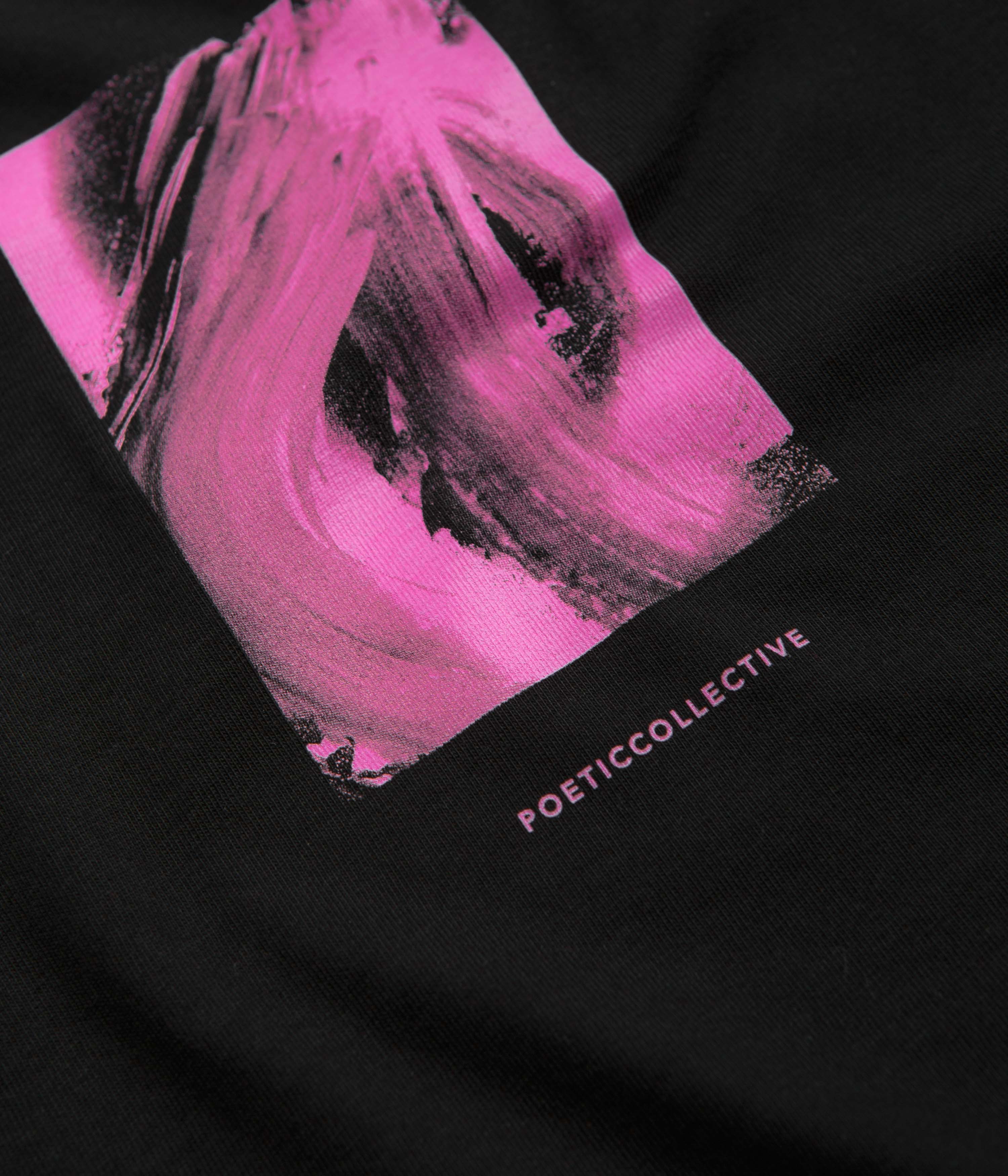 Poetic Collective Pink Abstract Frame T-Shirt - Black - Image 2