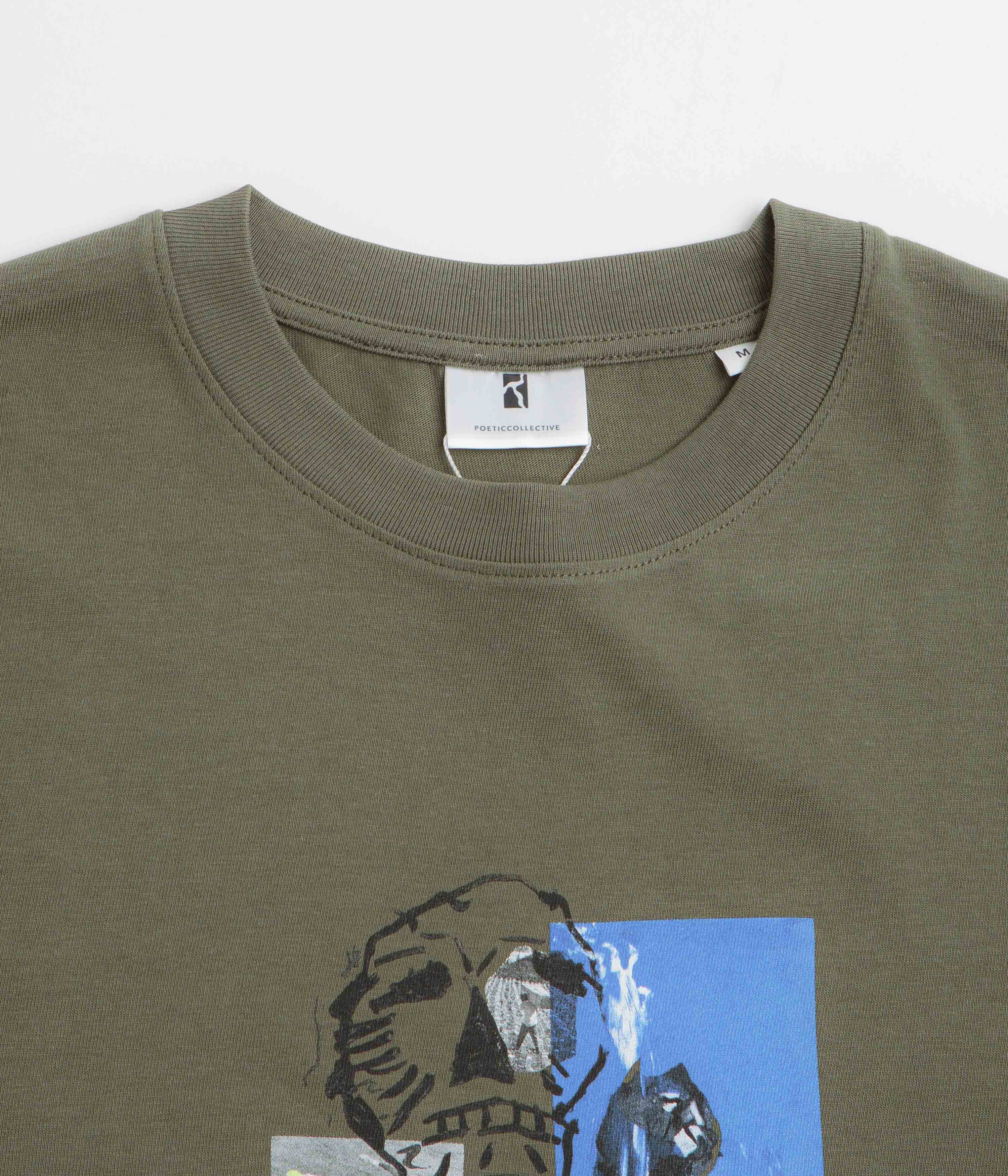 Poetic Collective Skull T-Shirt - Khaki - Image 3