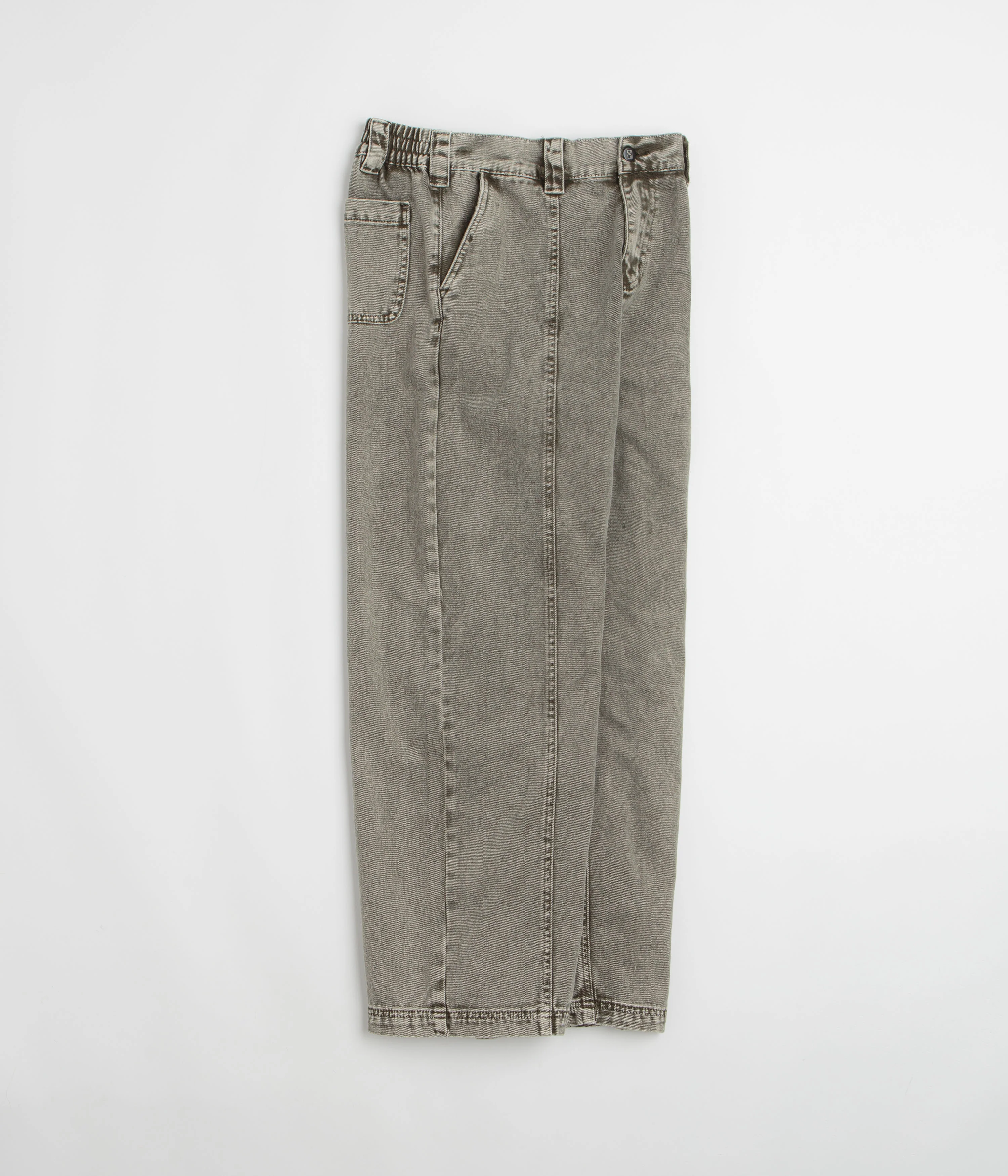 Poetic Collective Split Pants - Grey Denim Wash - Image 2