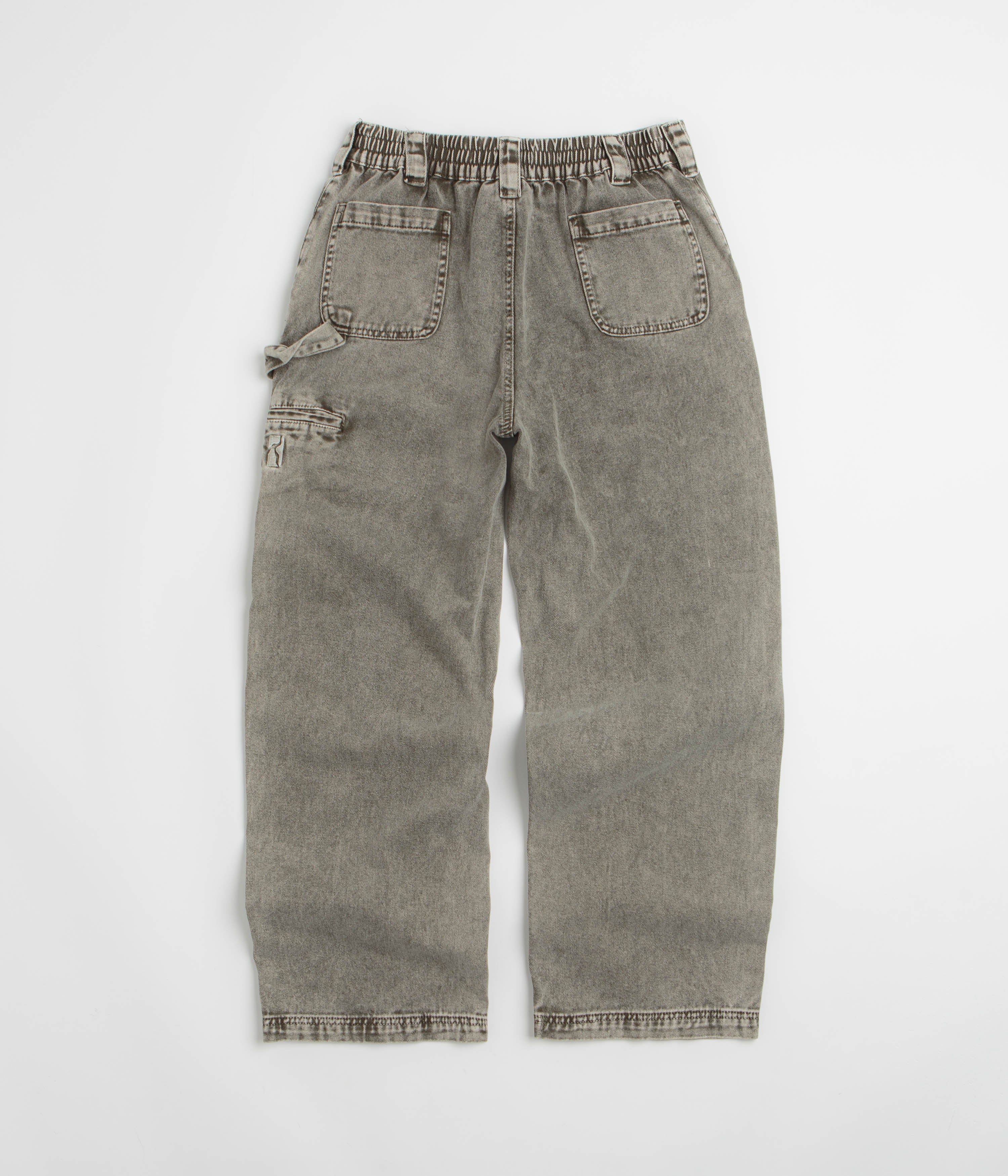 Poetic Collective Split Pants - Grey Denim Wash - Image 3