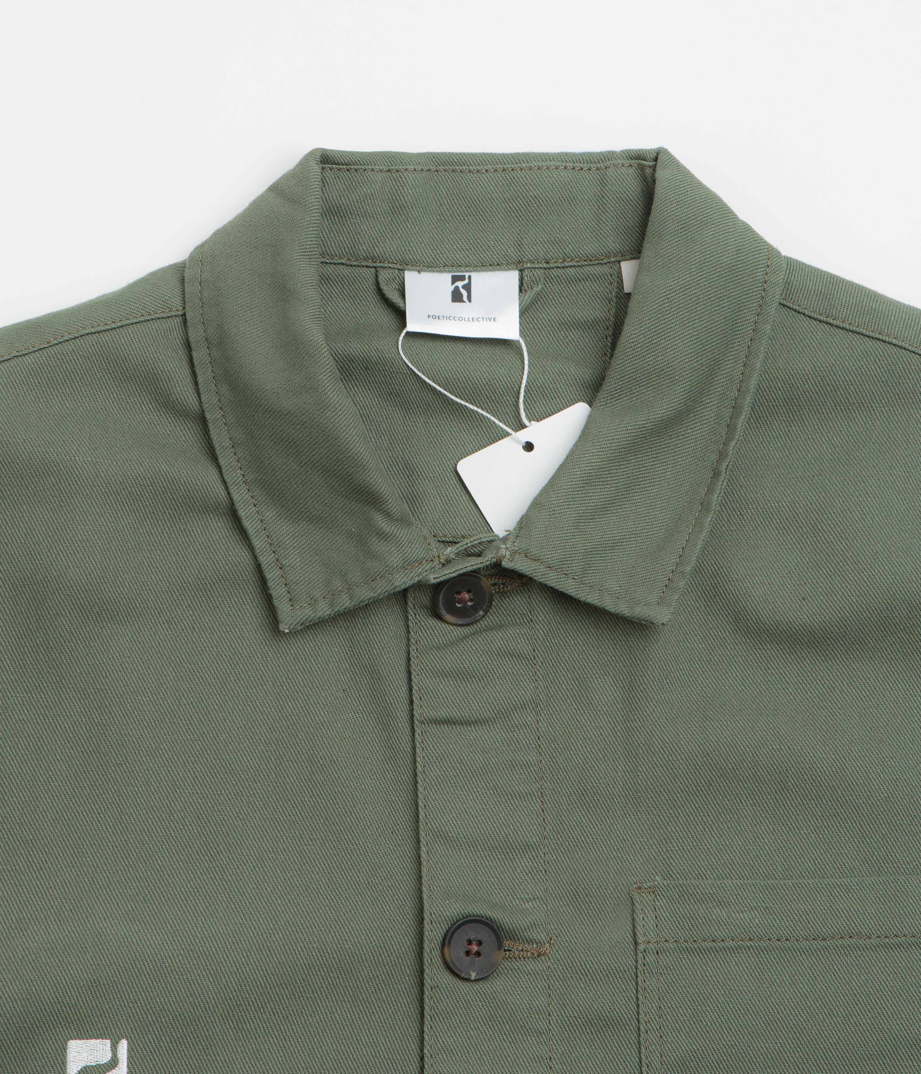 Poetic Collective Worker Jacket - Green - Image 4