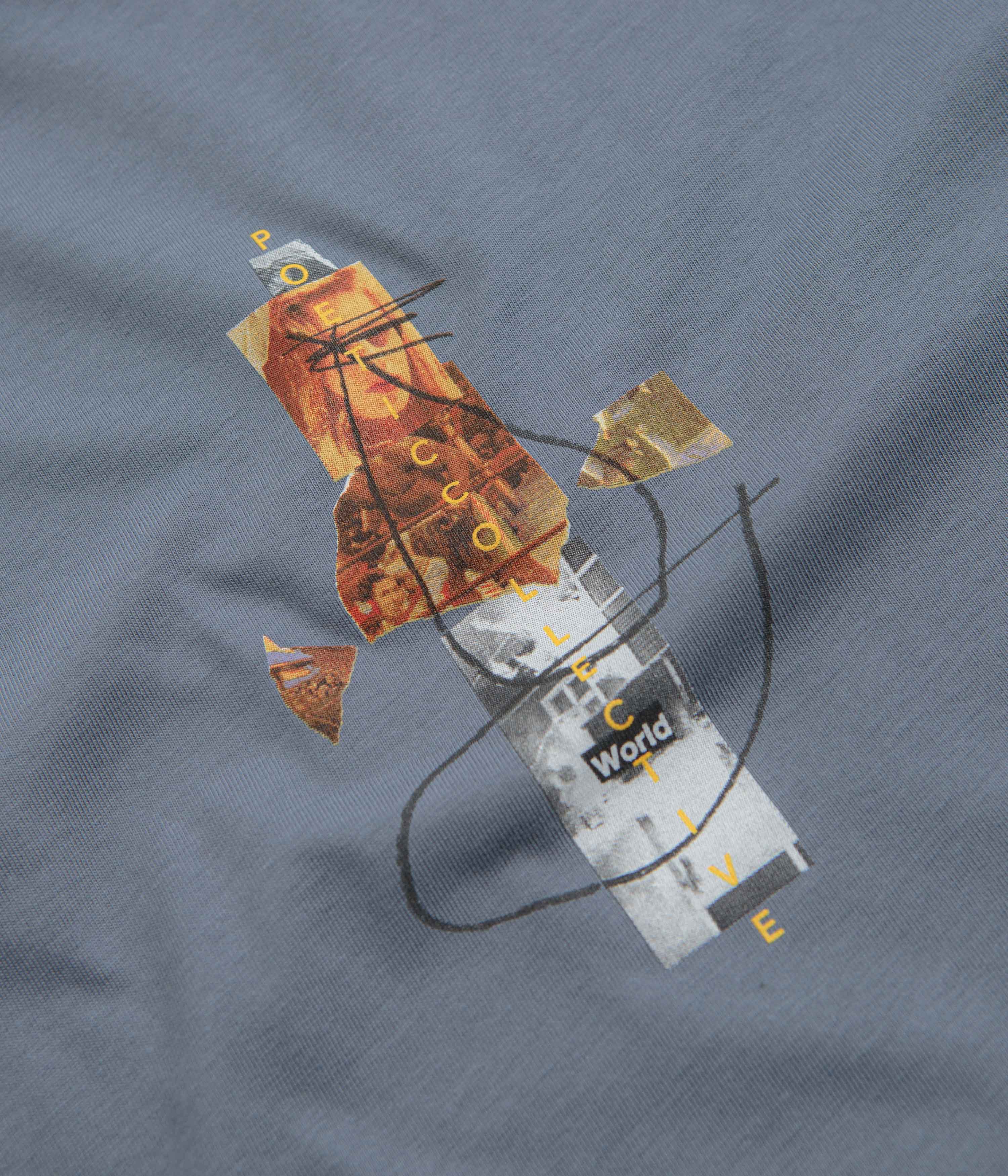 Poetic Collective World T-Shirt - Mineral Grey - Image 2