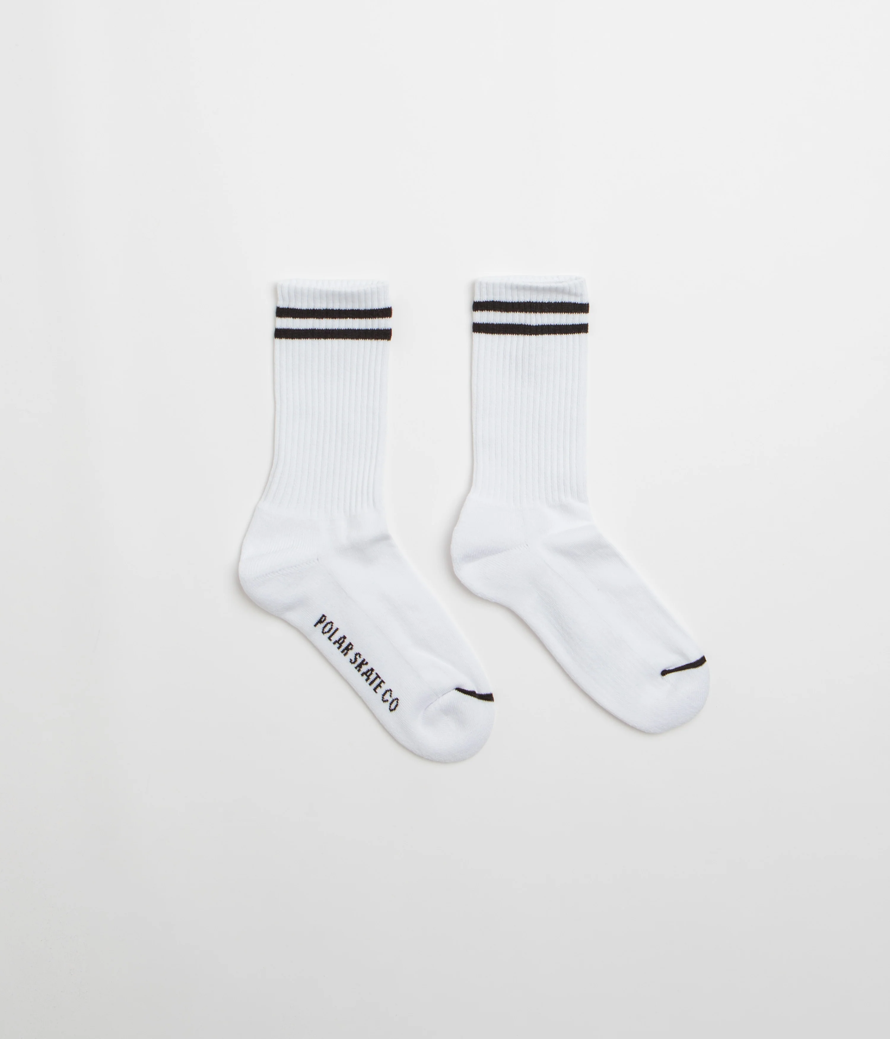 Polar 2 Stripe Socks - White / Black