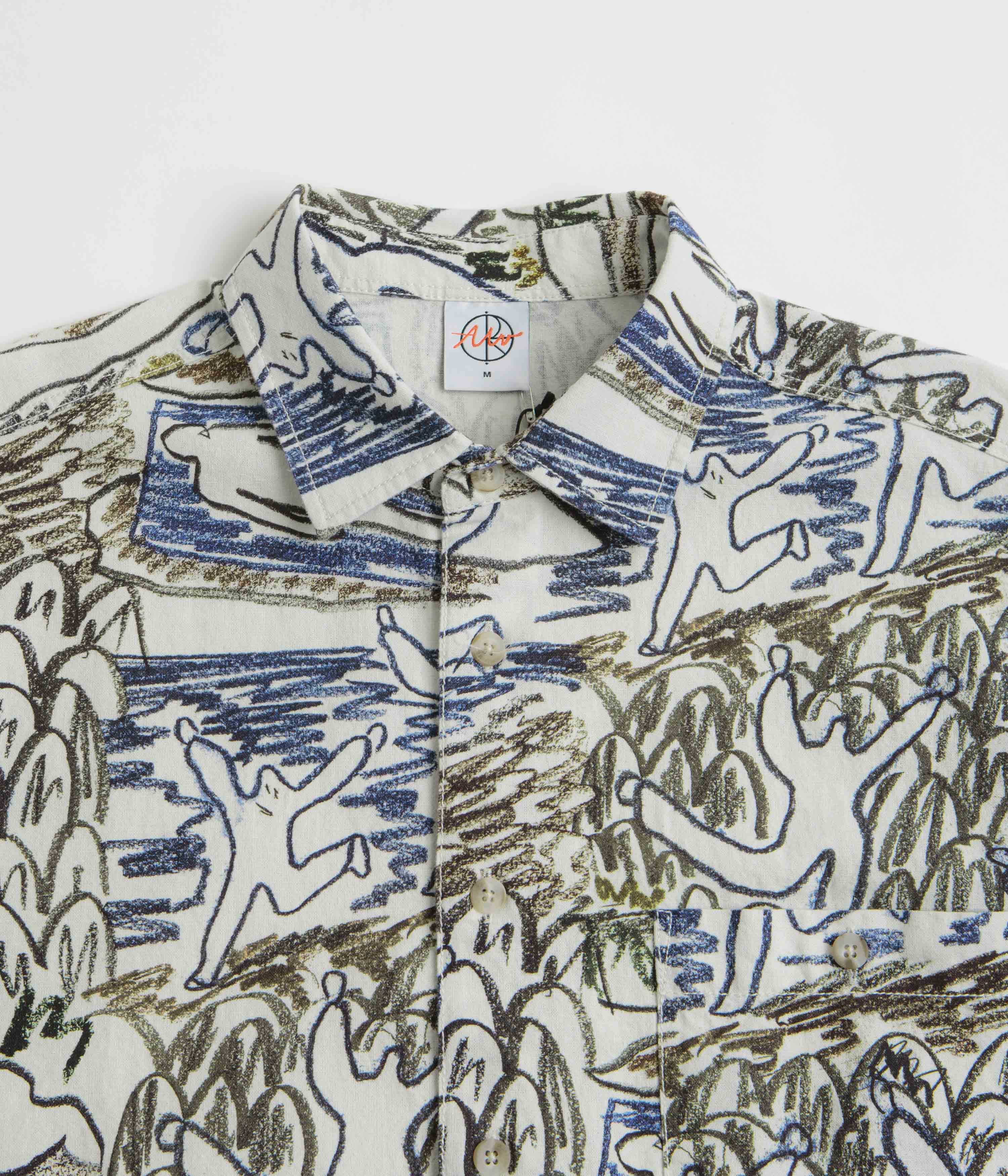 Polar Beach Day Tom Short Sleeve Shirt - Off White - Image 3