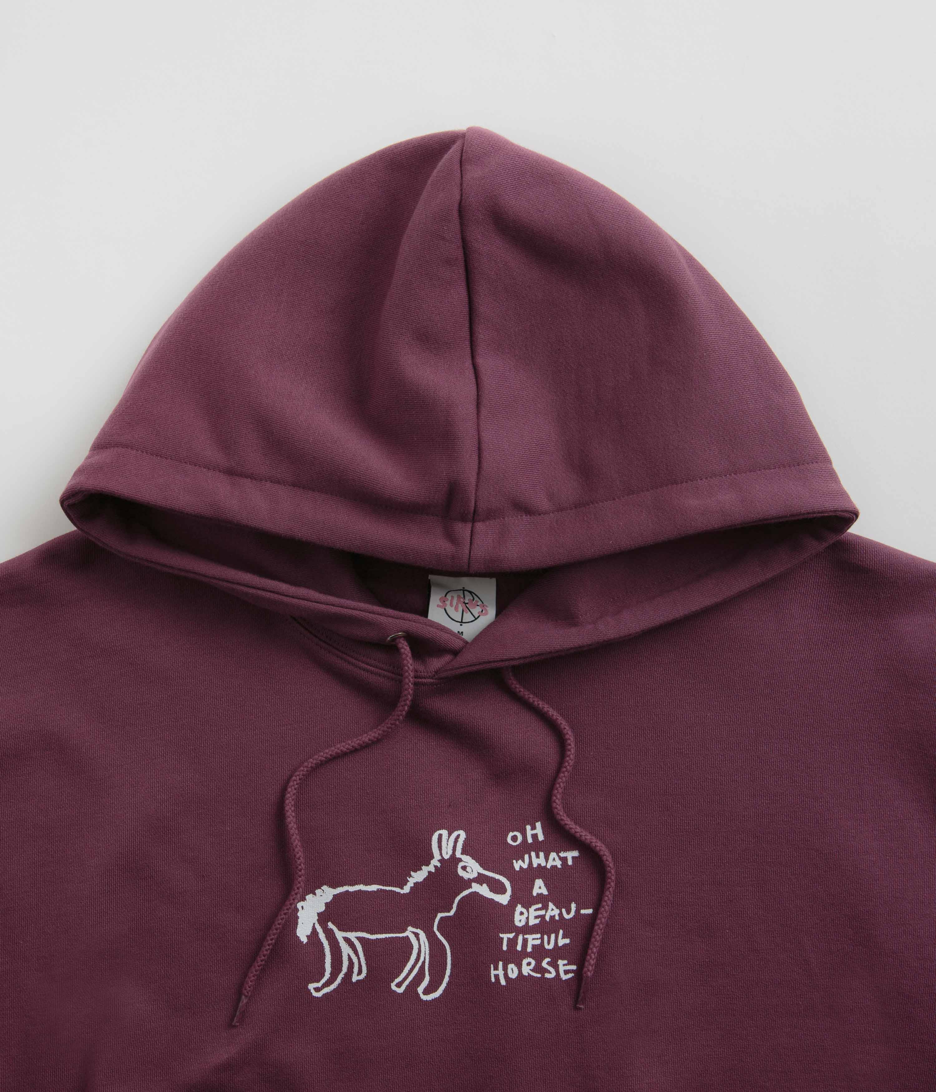 Polar Beautiful Horses Dave Hoodie - Plum - Image 5