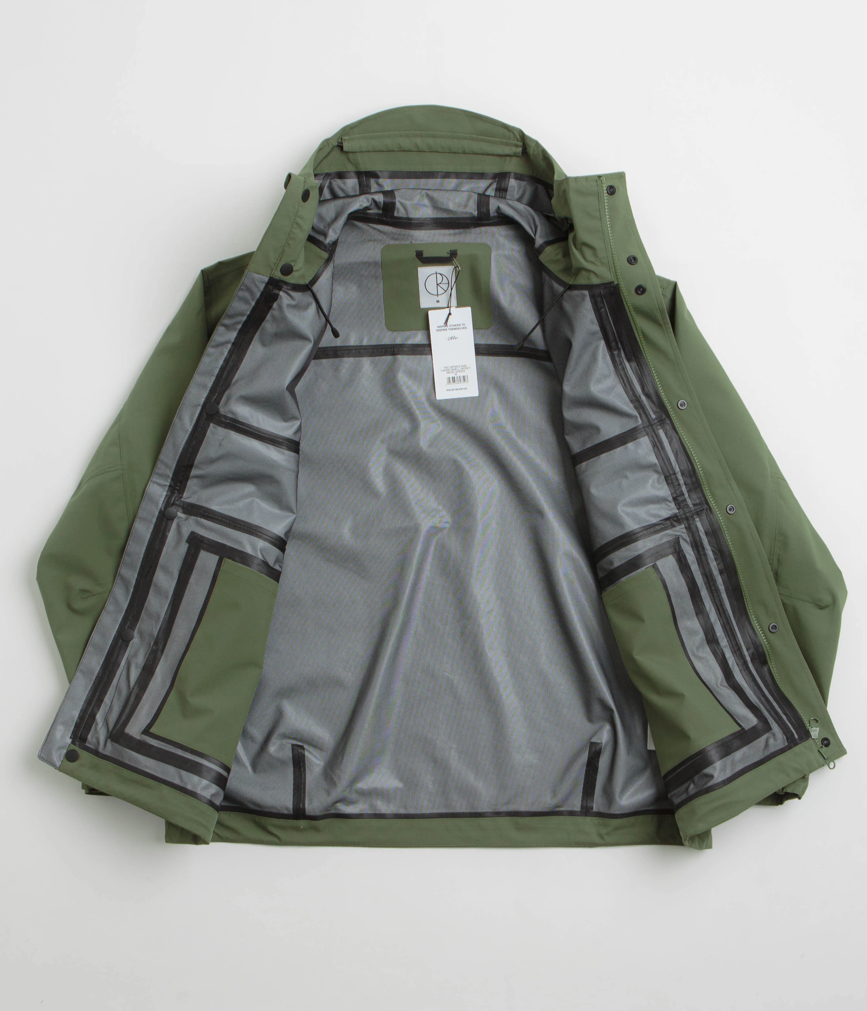 Polar Cargo Shell Jacket - Moss Green - Image 2