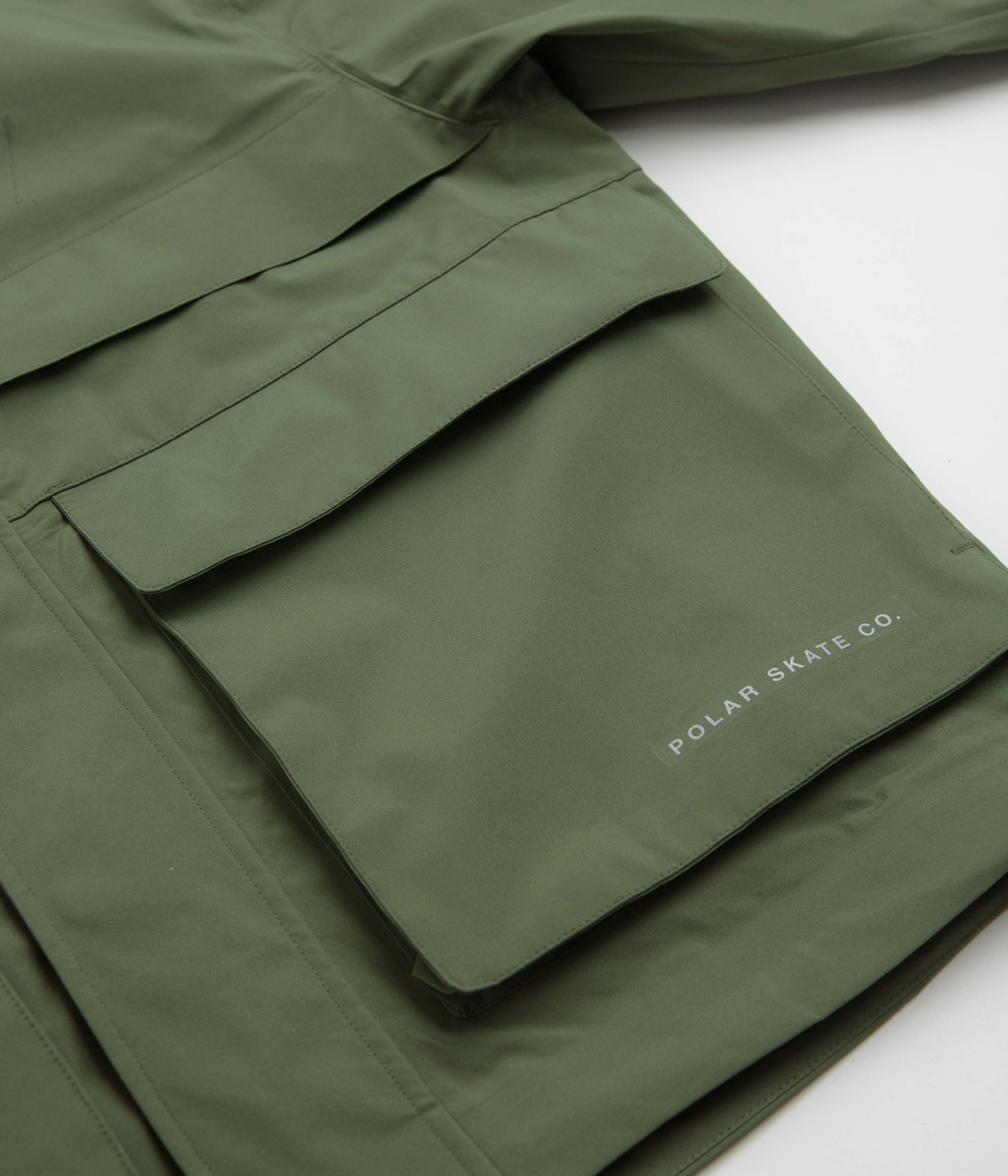 Polar Cargo Shell Jacket - Moss Green - Image 5