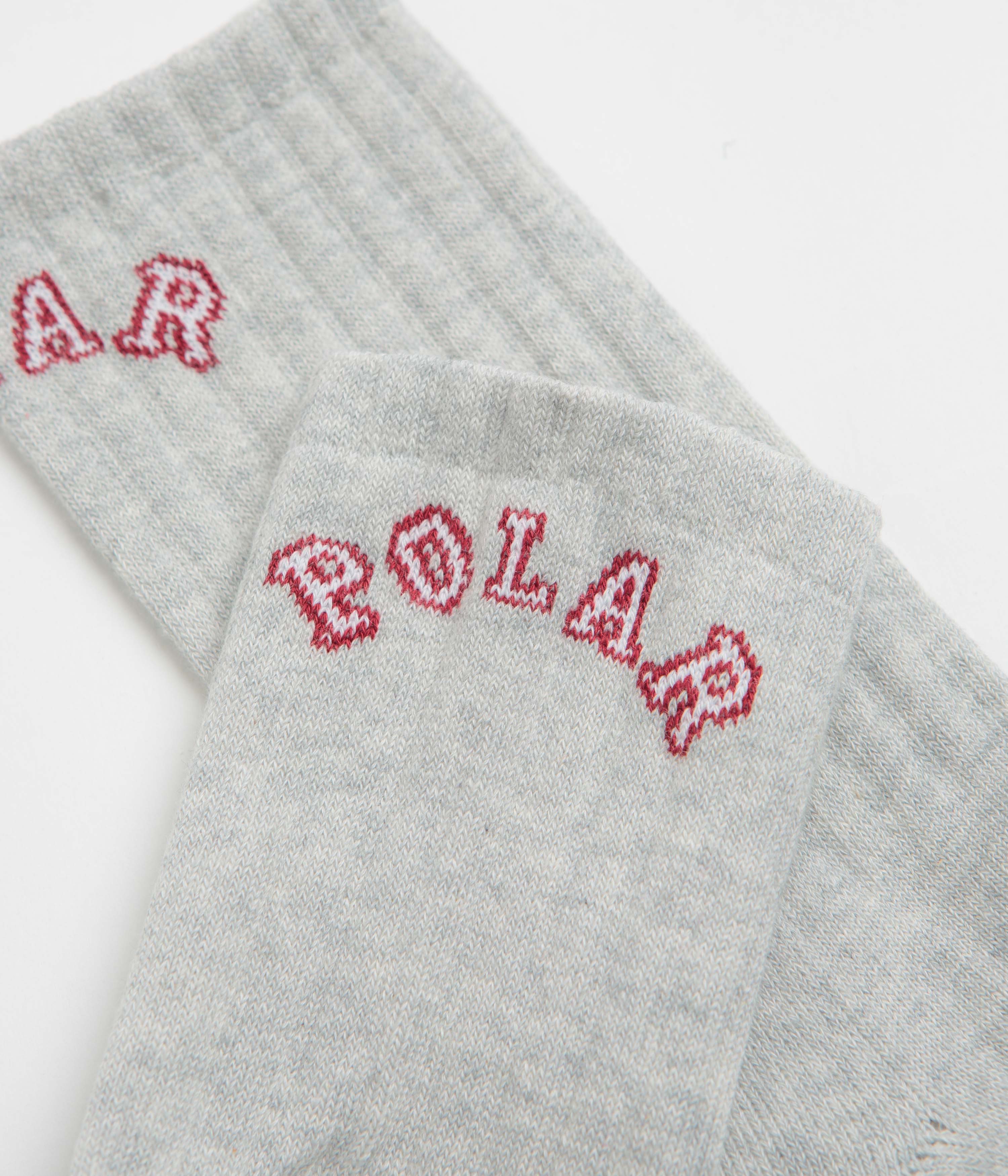 Polar College Rib Socks - Heather Grey - Image 2