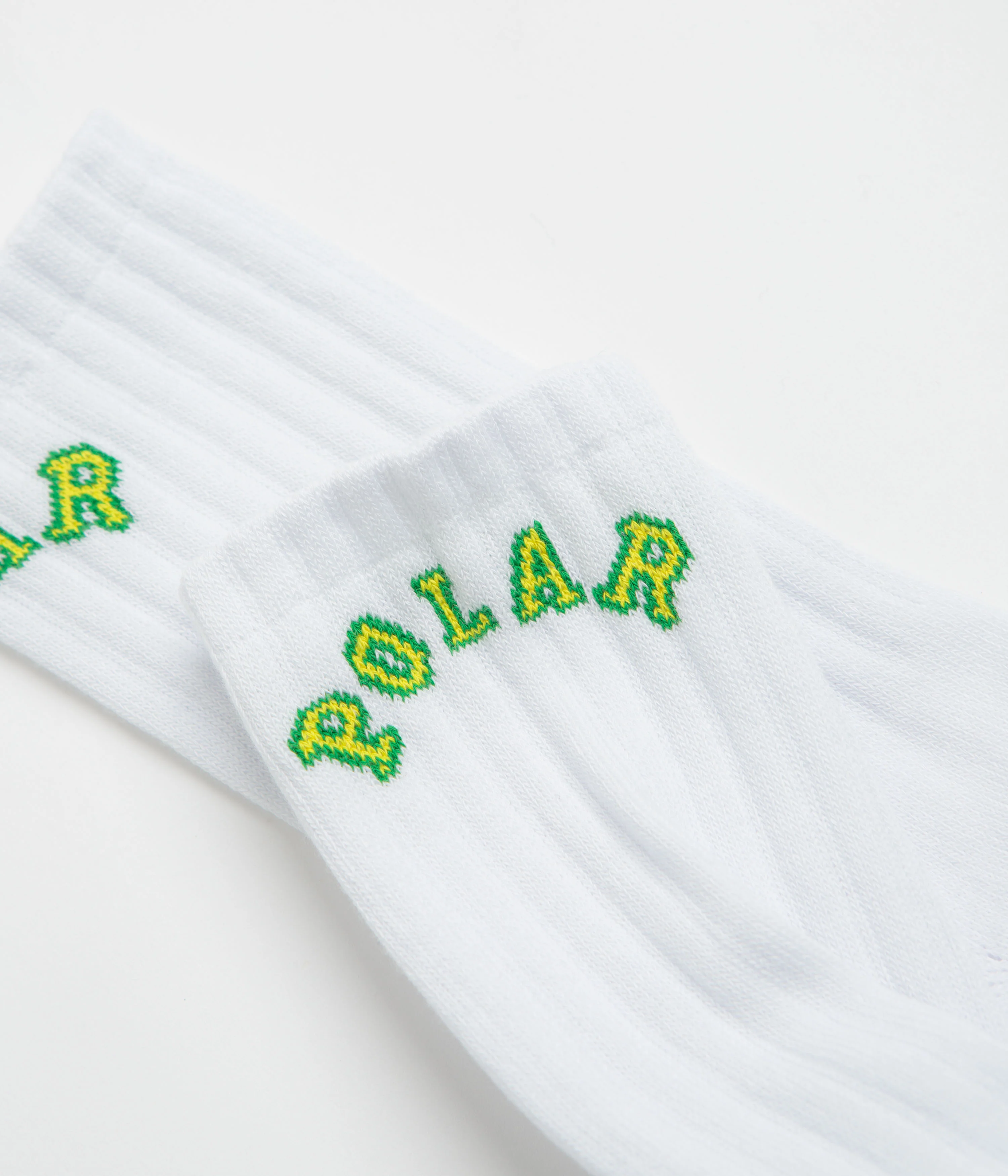 Polar College Rib Socks - White - Image 2