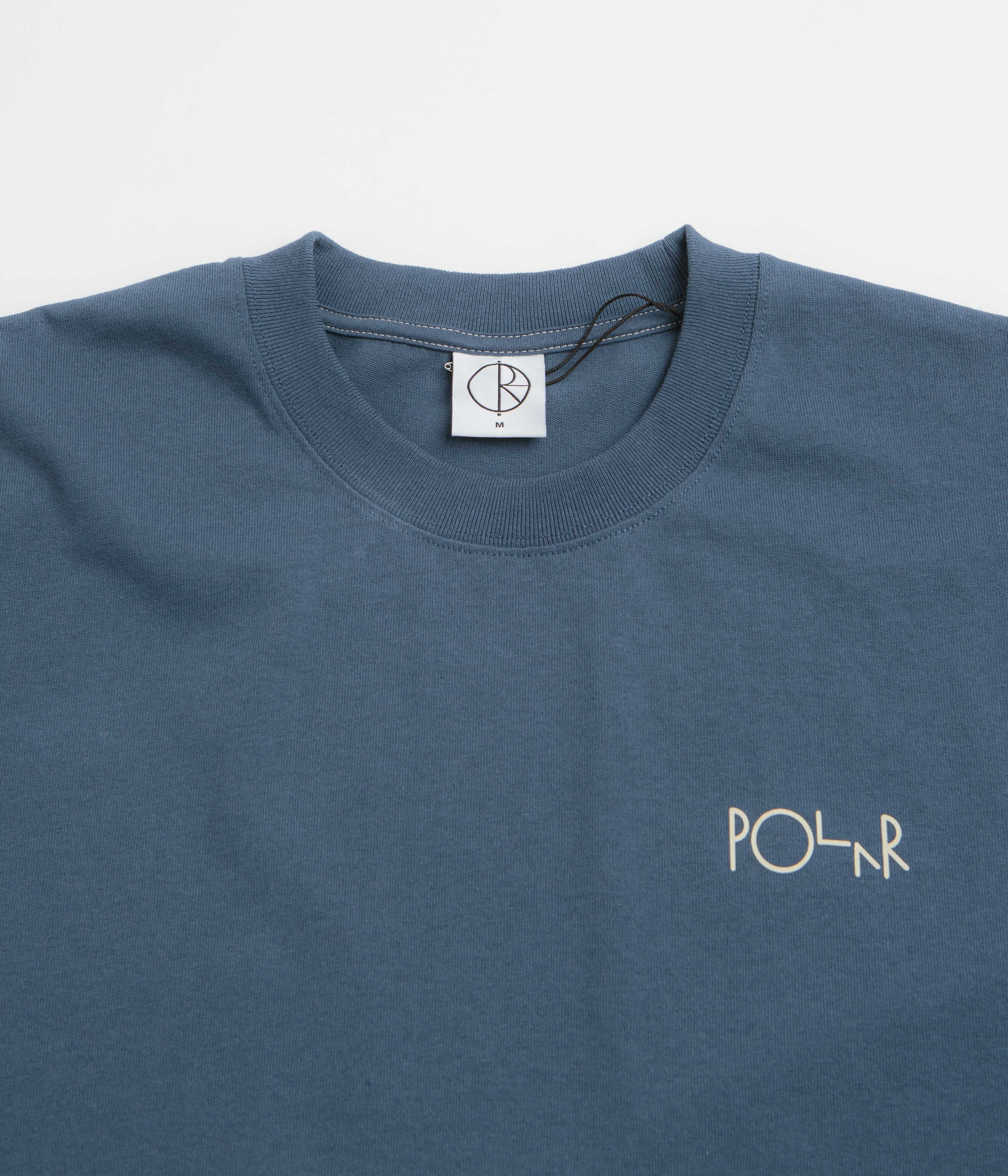 Polar Contrast Stroke Logo T-Shirt - Grey Blue - Image 3