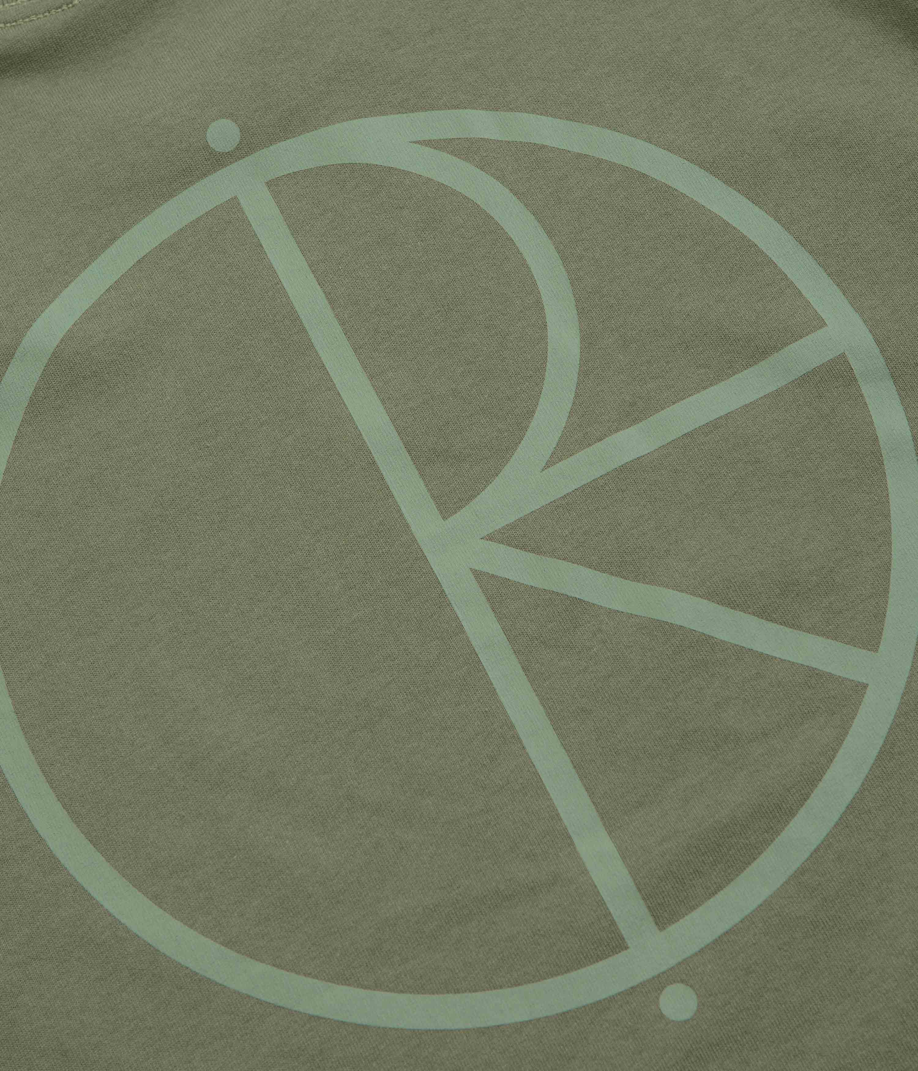 Polar Contrast Stroke Logo T-Shirt - Moss Green - Image 5