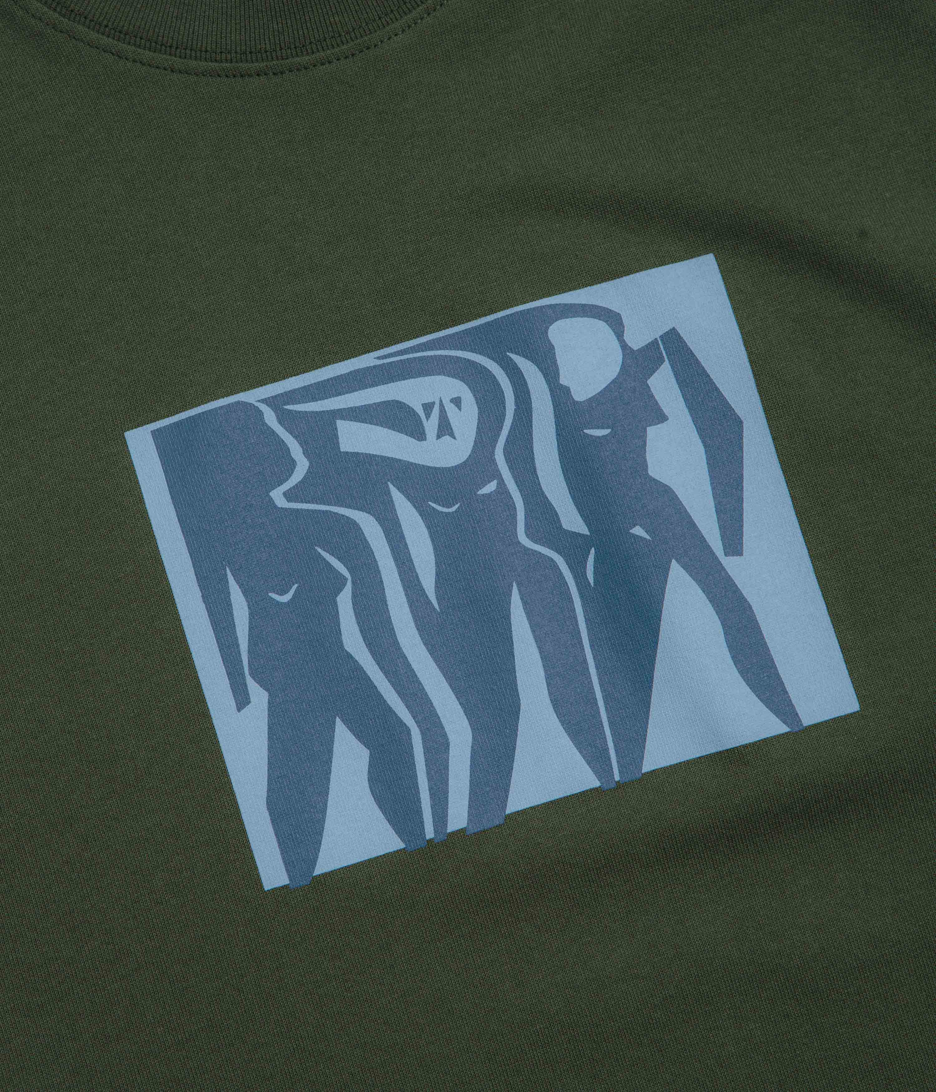 Polar Cut Outs T-Shirt - Dark Olive - Image 2