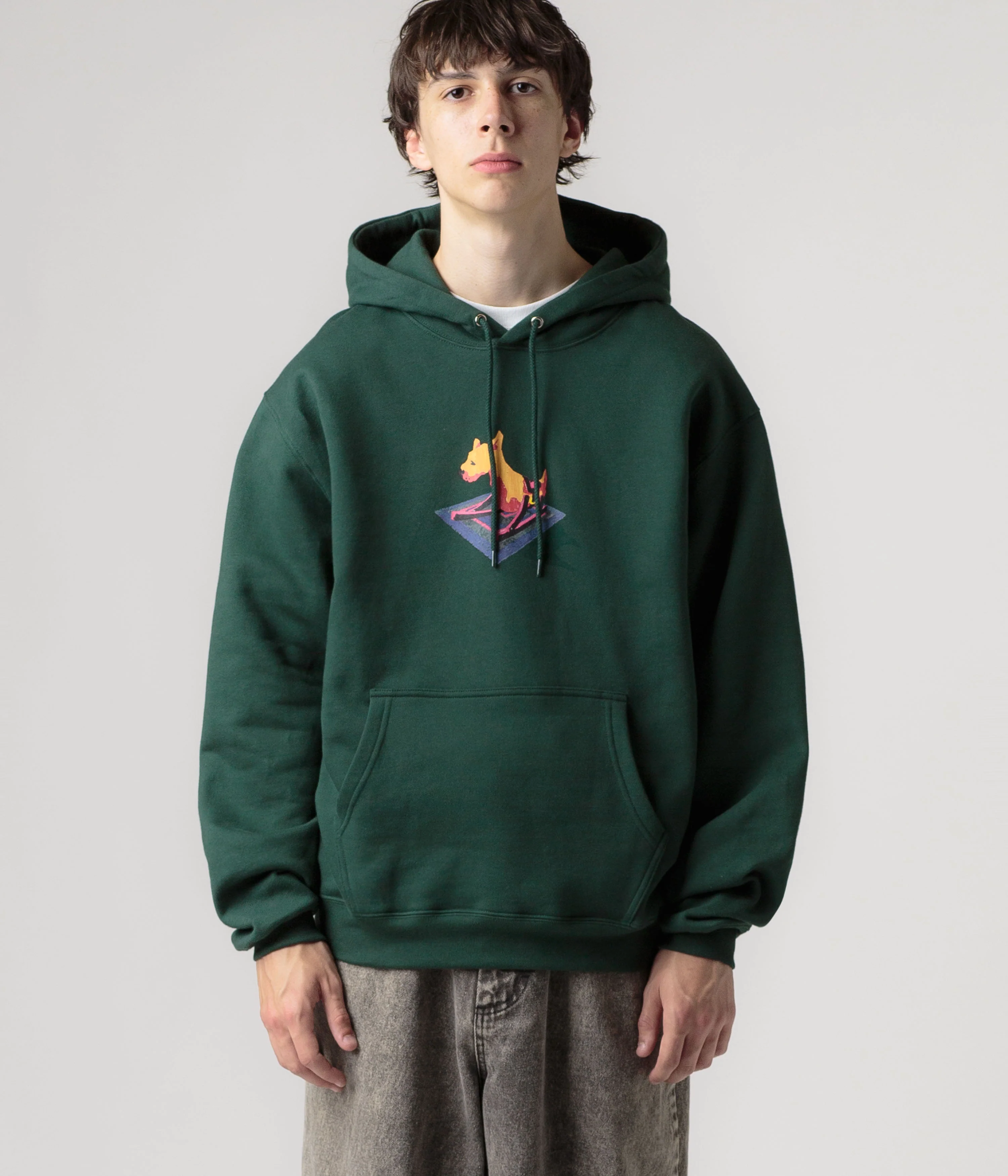 Polar Dog Dave Hoodie - Dark Green - Image 5