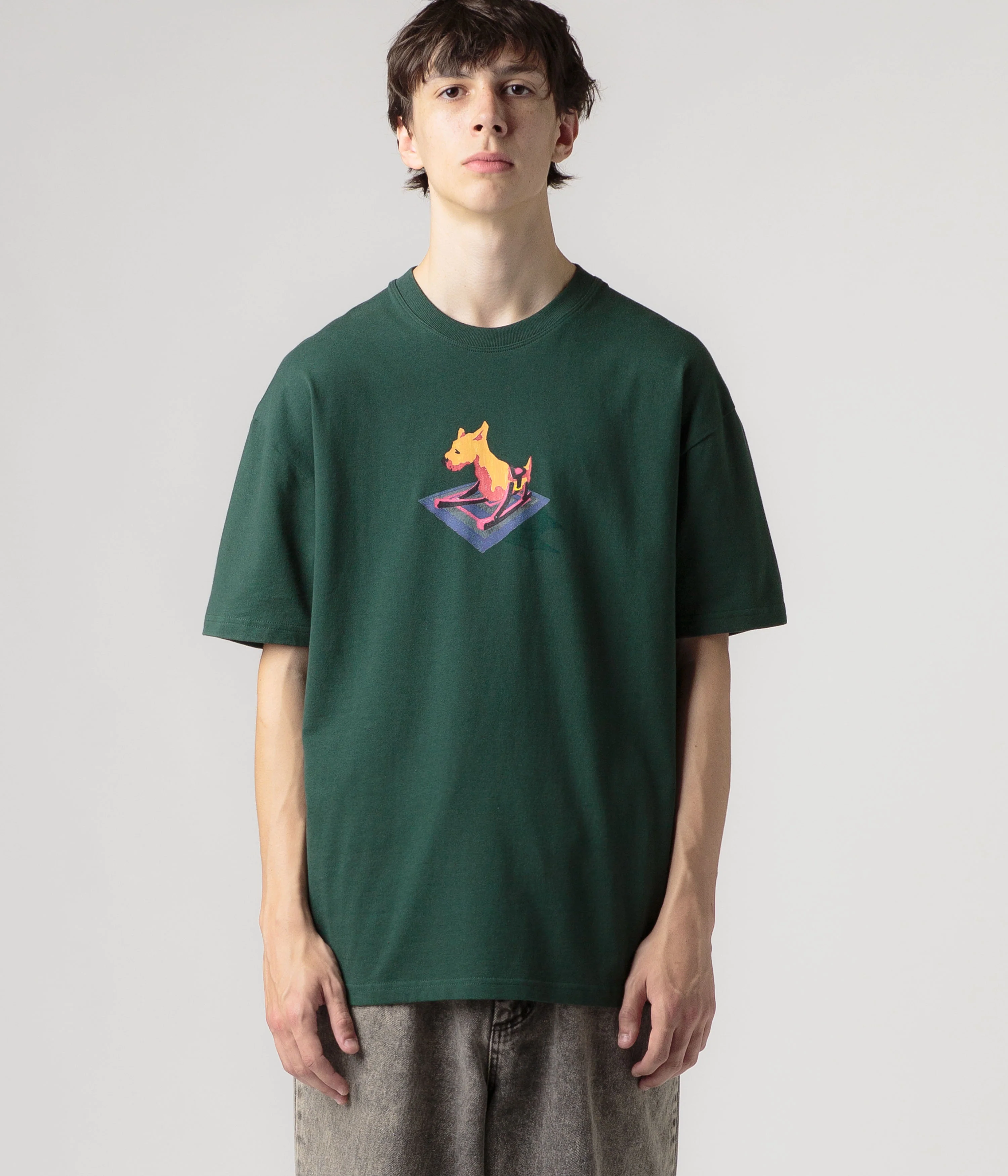 Polar Dog T-Shirt - Dark Green - Image 4