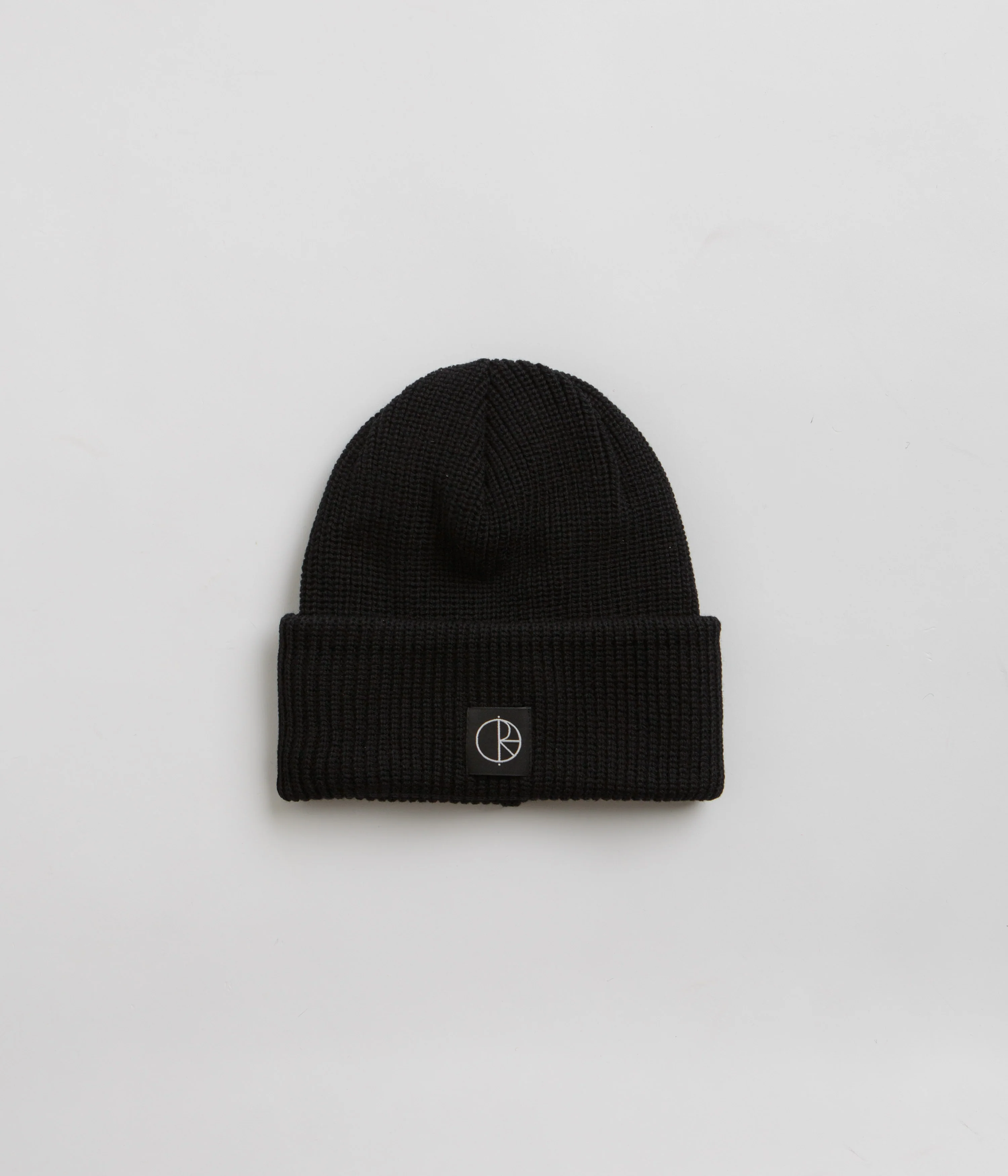 Polar Double Fold Merino Beanie - Black