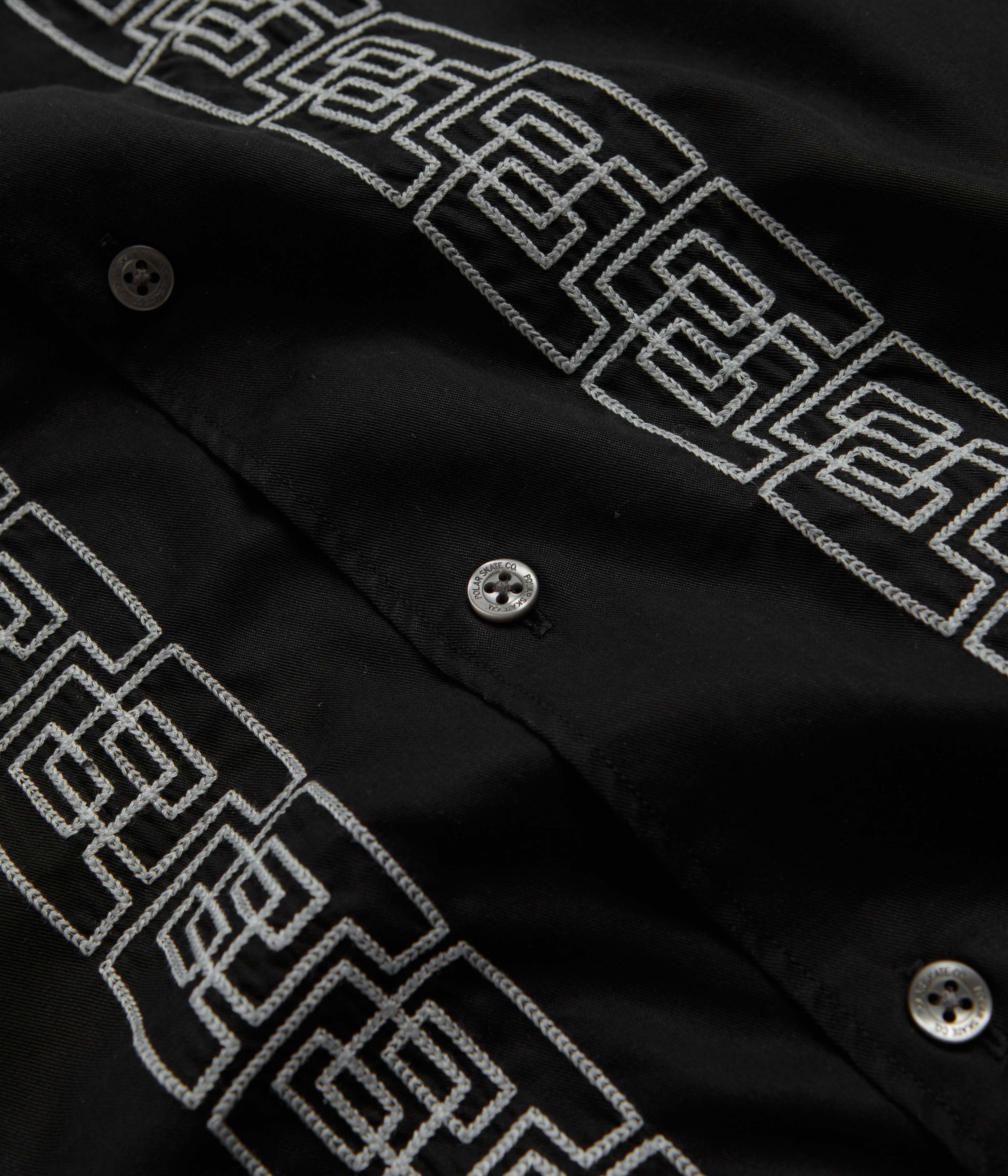 Polar Double P Bowling Shirt - Black / White - Image 2