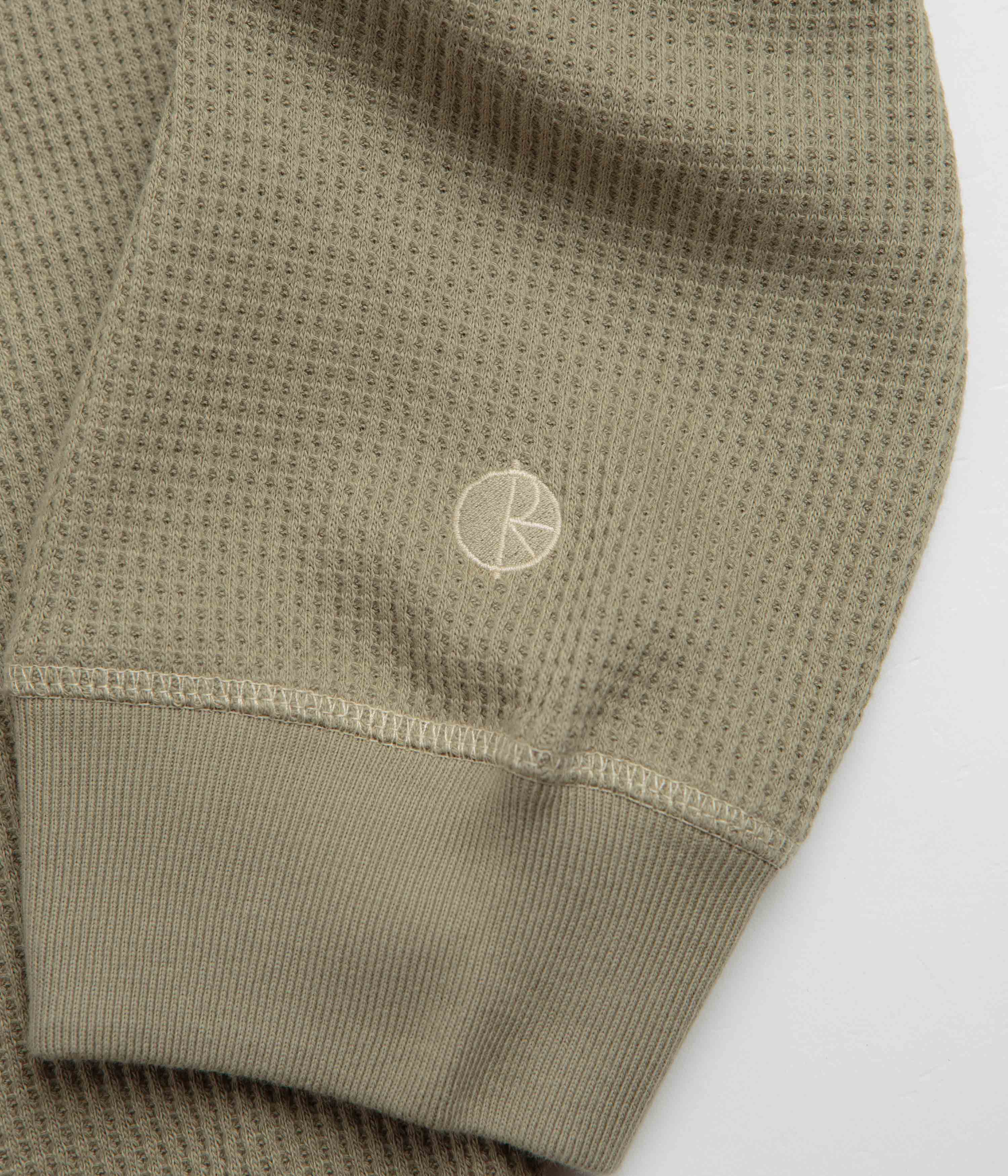 Polar Dylan Long Sleeve T-Shirt - Khaki Green / Taupe - Image 3