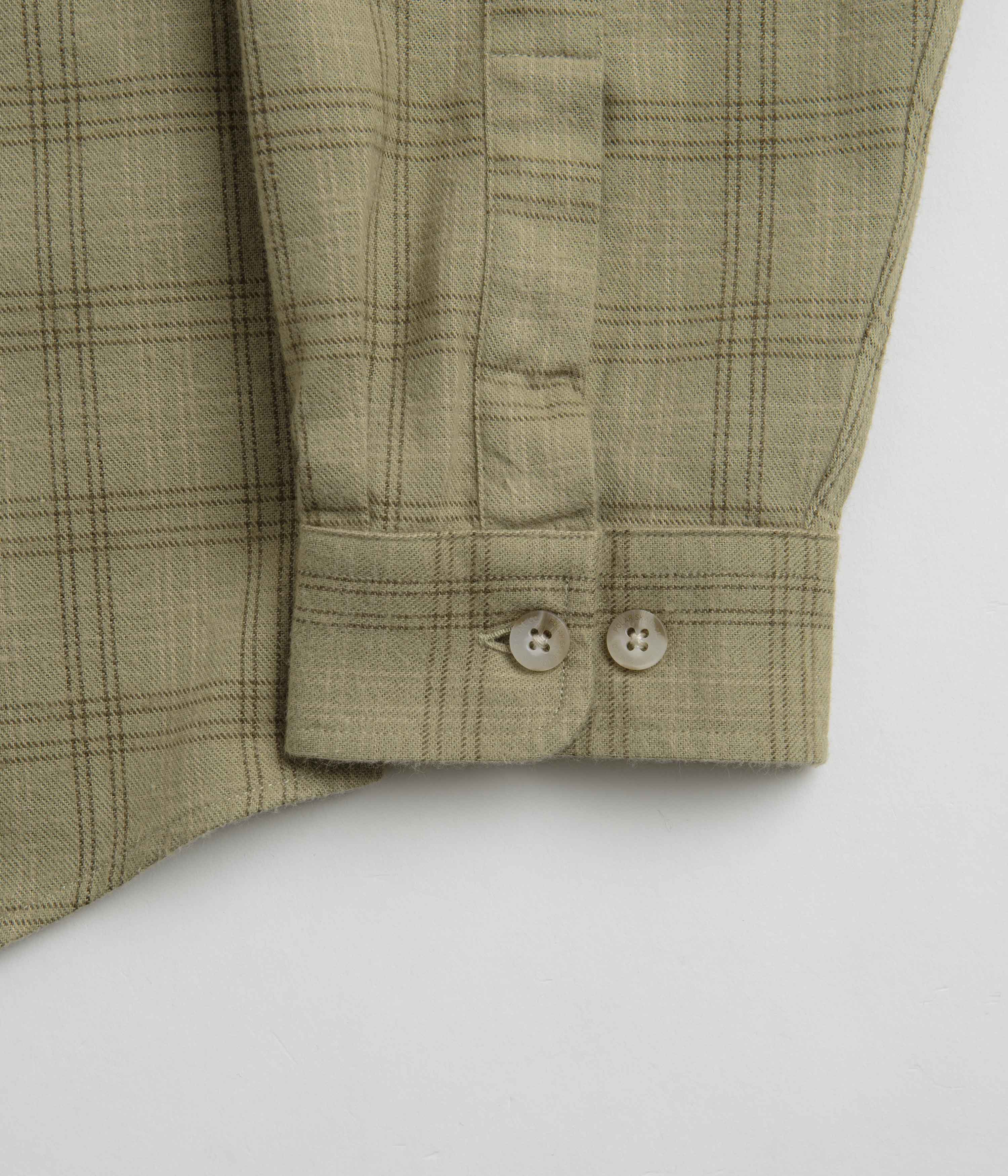 Polar Flannel Mitchell Shirt - Green / Beige - Image 5