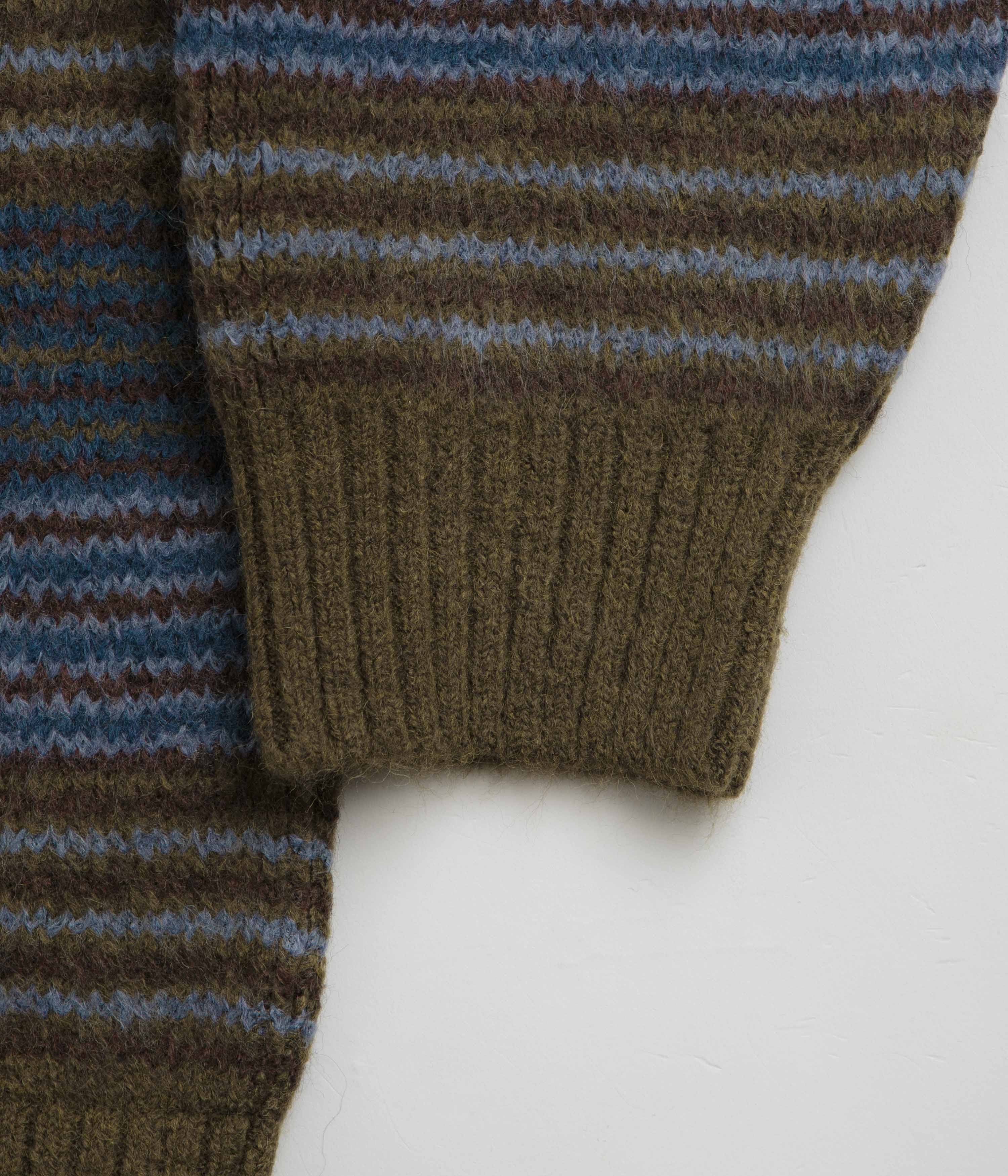 Polar George Sweatshirt - Blue Green Stripe - Image 4
