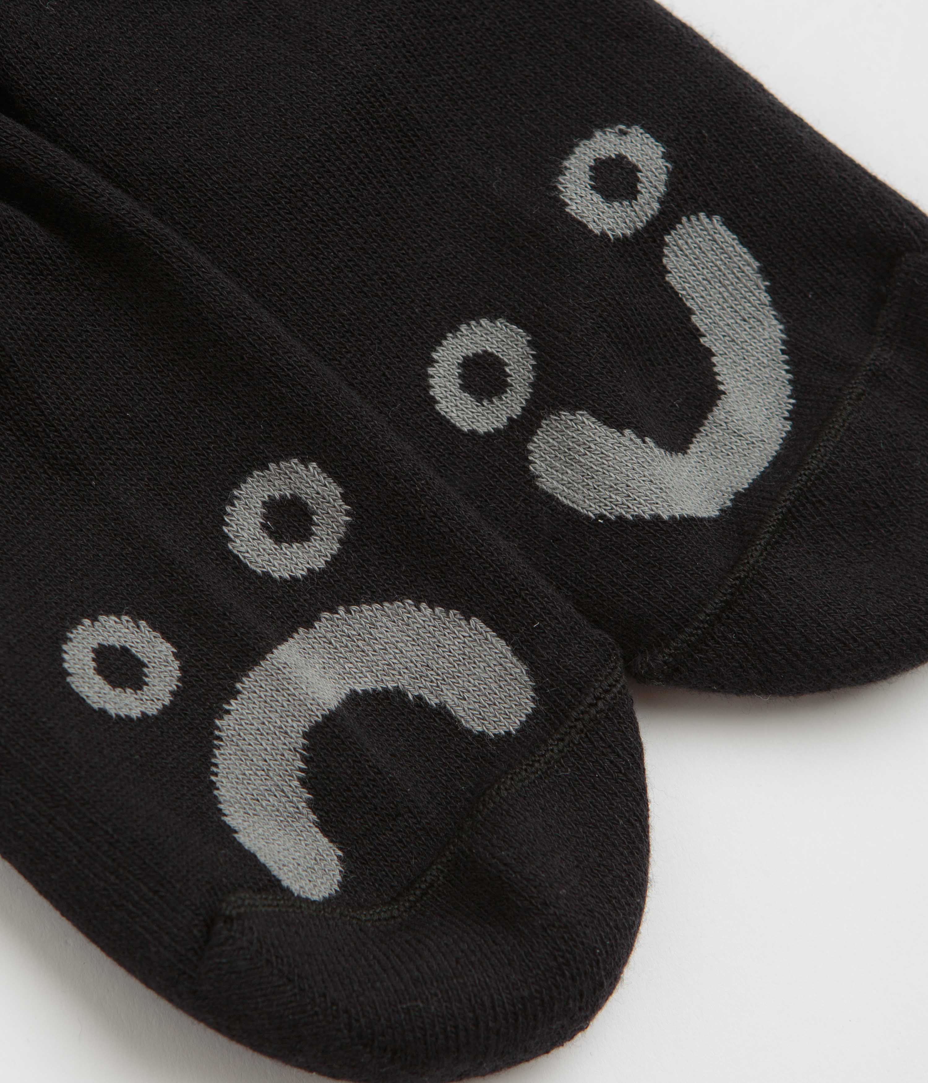 Polar Happy Sad Socks - Black / Heather Grey - Image 2