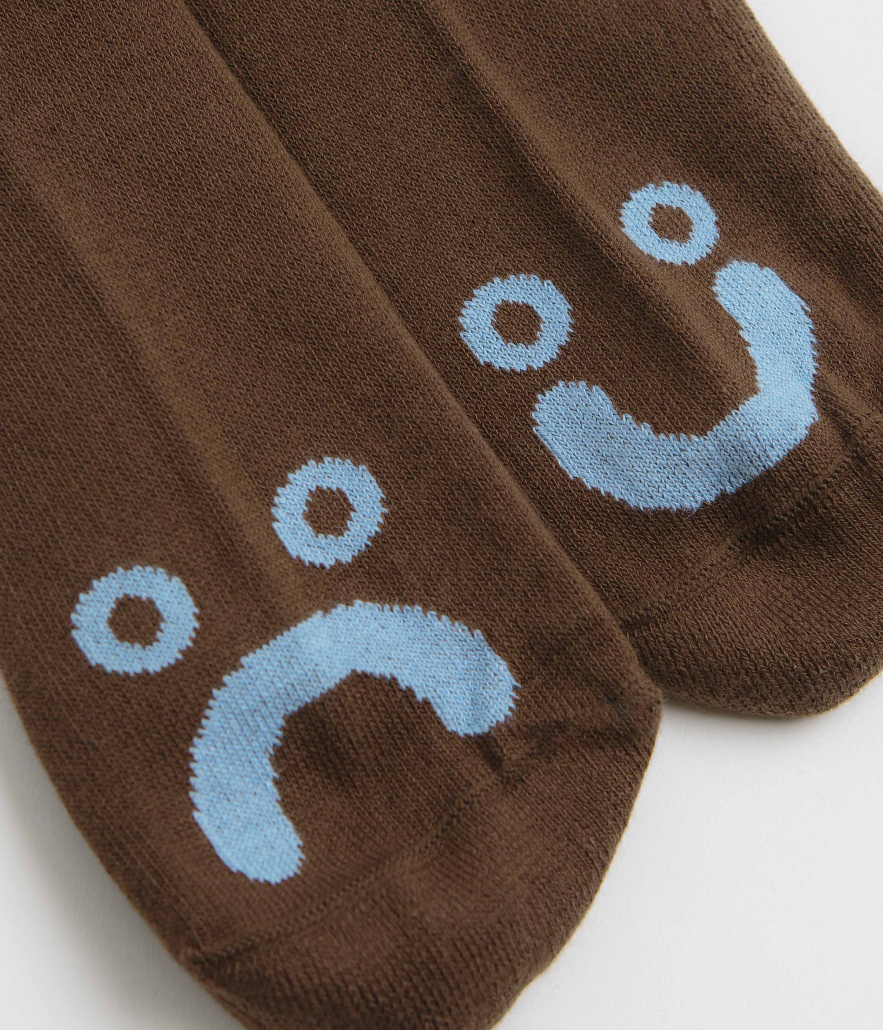 Polar Happy Sad Socks - Brown / Blue - Image 2