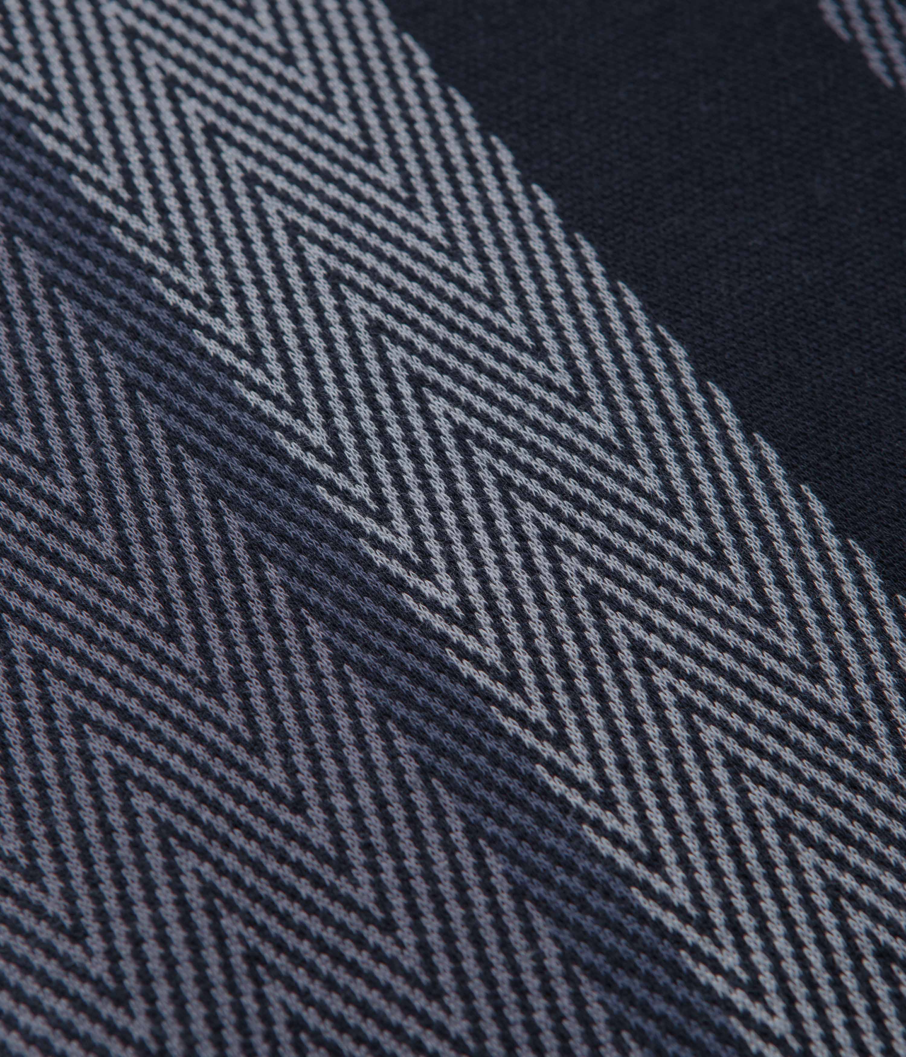 Polar Herringbone Jacques Polo Shirt - Blue - Image 3