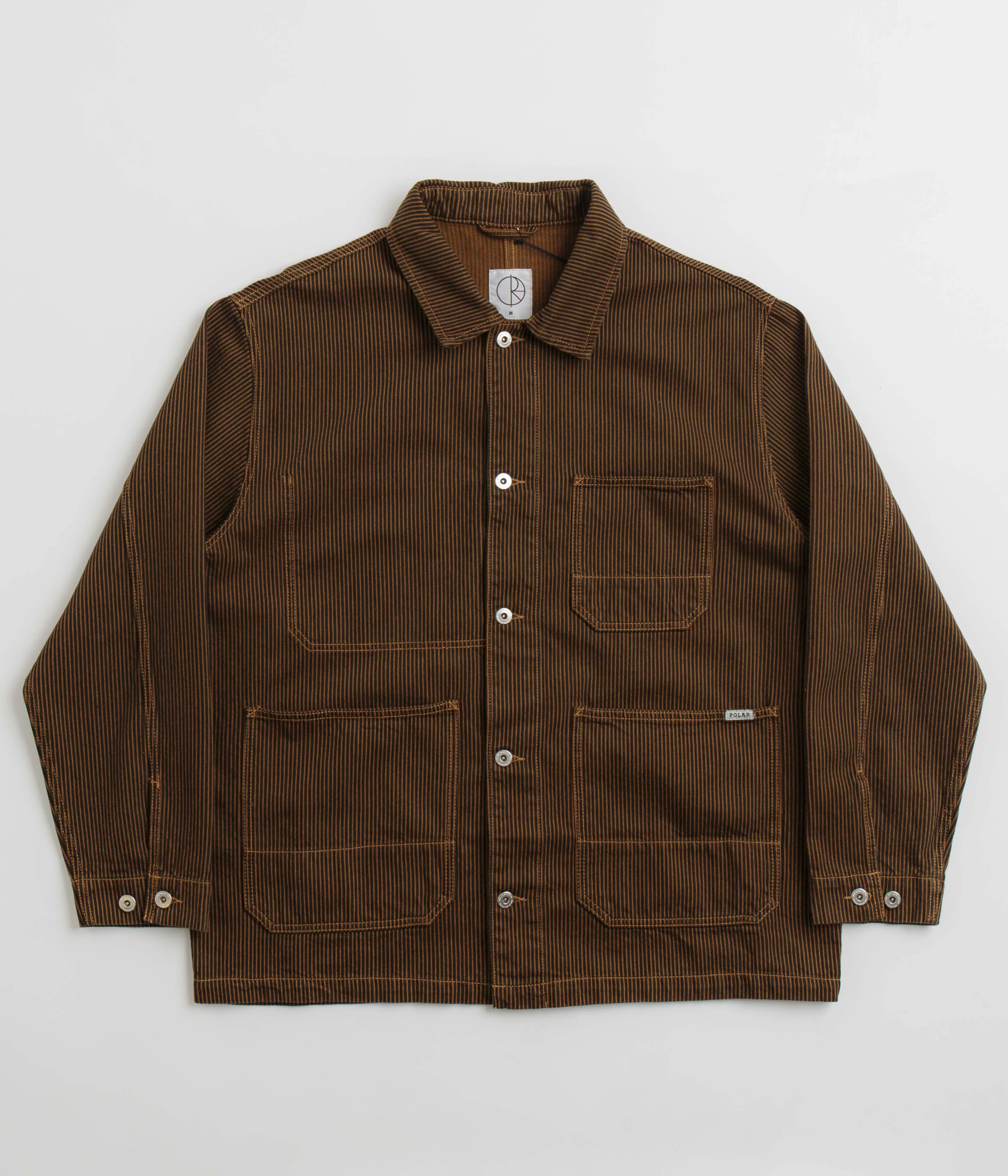 Polar Hickory Stripe Ezra Jacket - Rust