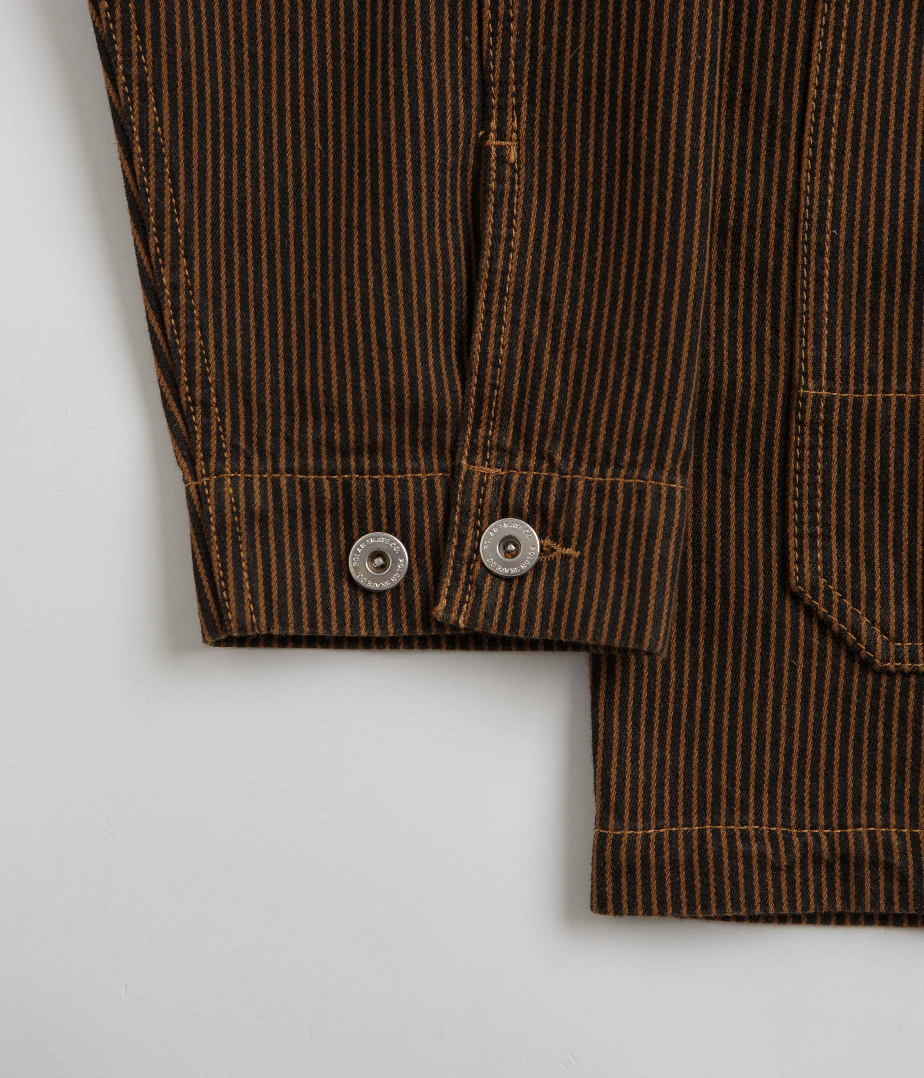 Polar Hickory Stripe Ezra Jacket - Rust - Image 3