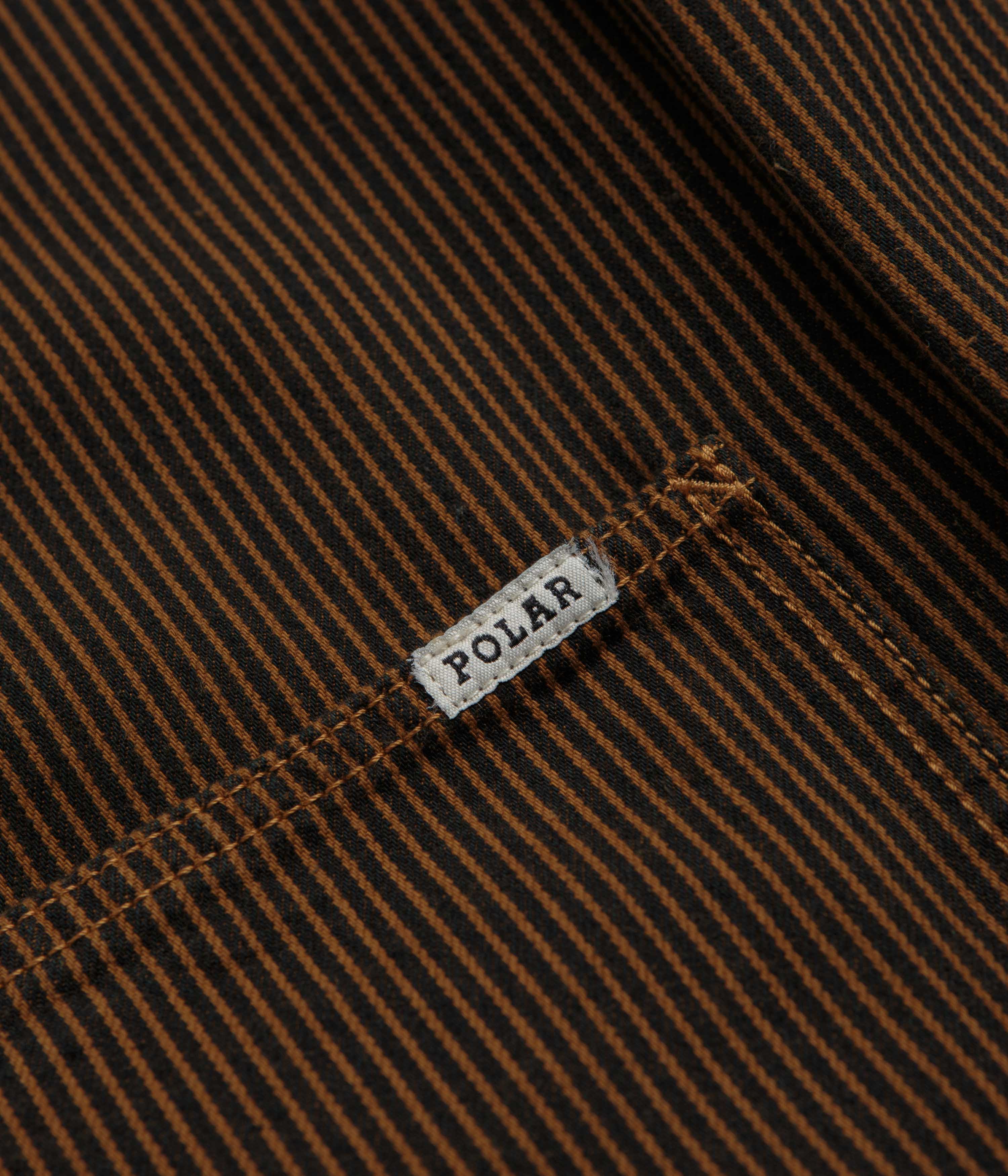 Polar Hickory Stripe Ezra Jacket - Rust - Image 4