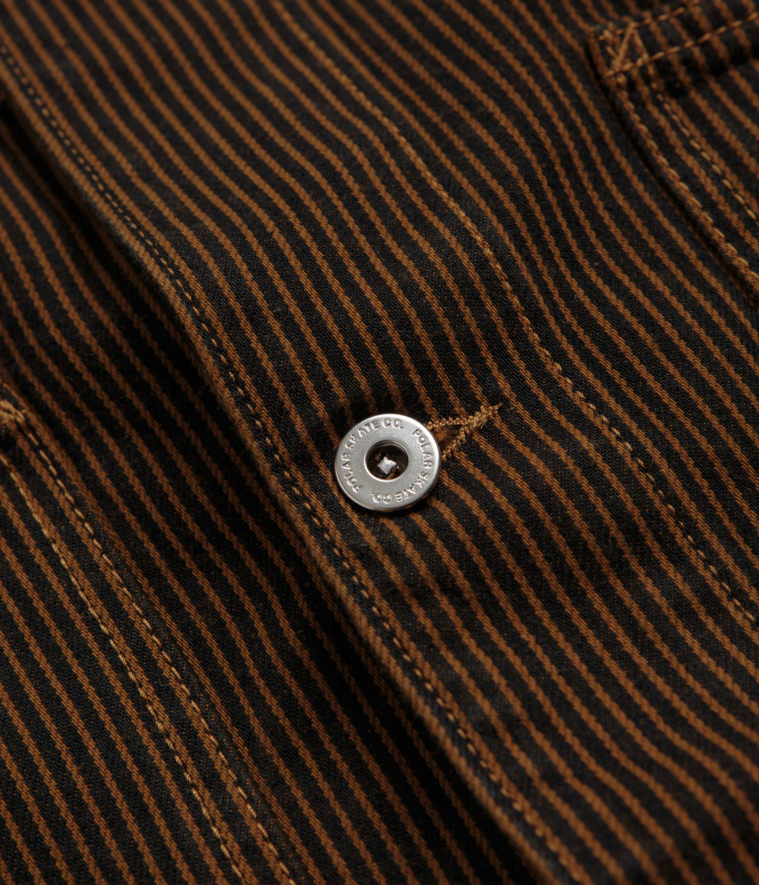Polar Hickory Stripe Ezra Jacket - Rust - Image 5