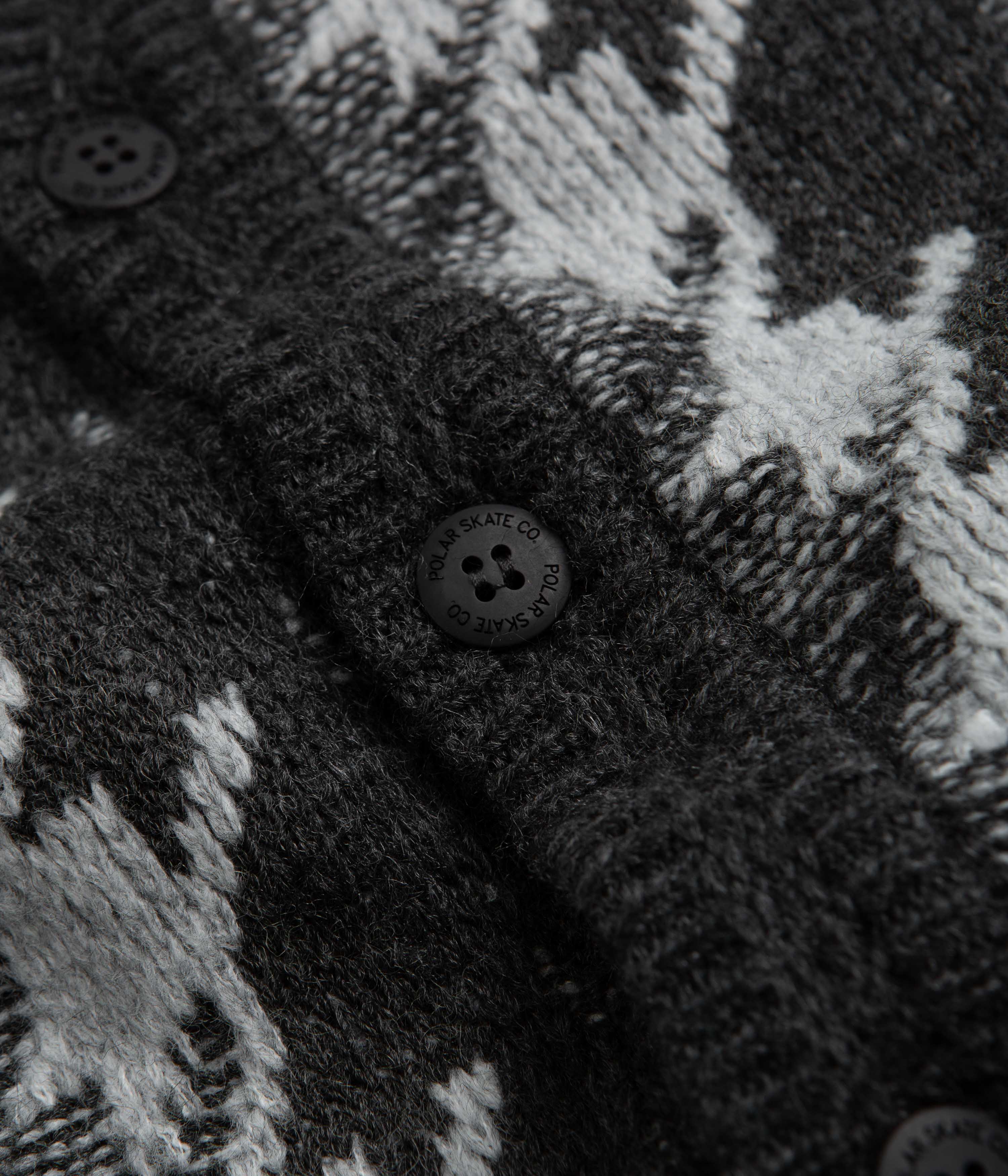 Polar Houndstooth Louis Cardigan - Grey - Image 3