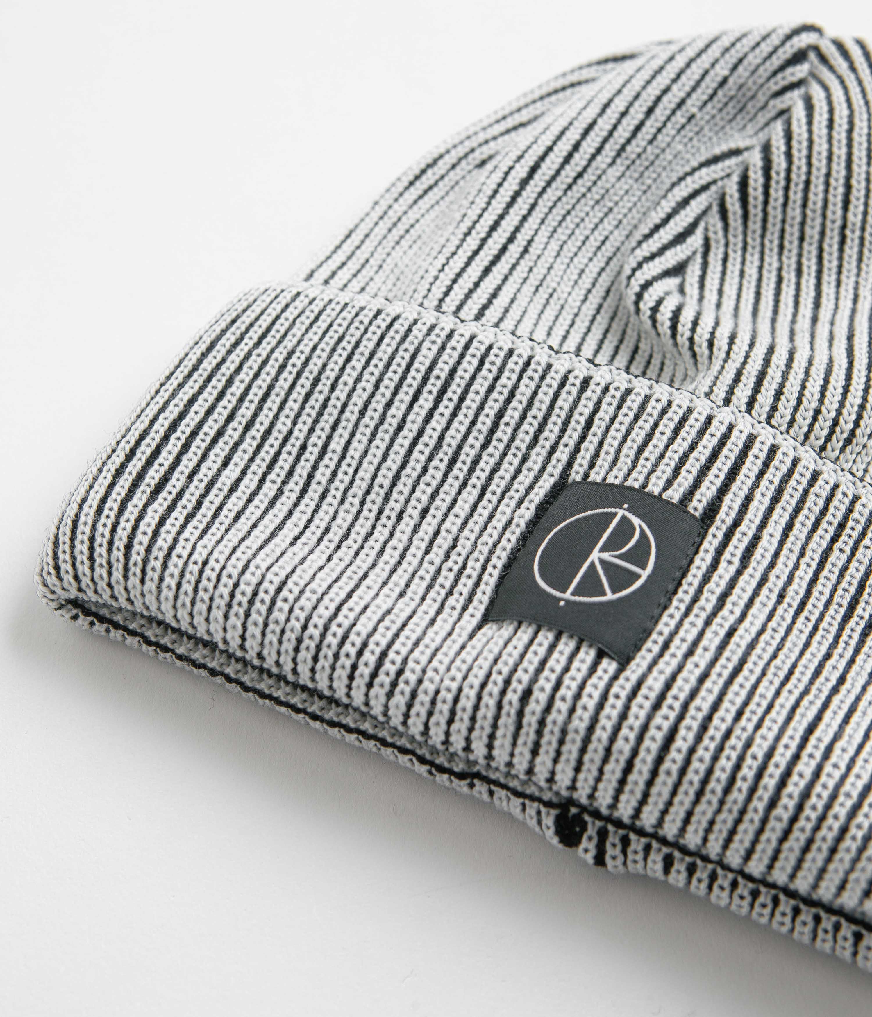 Polar Merino Lines Beanie - White / Black - Image 2
