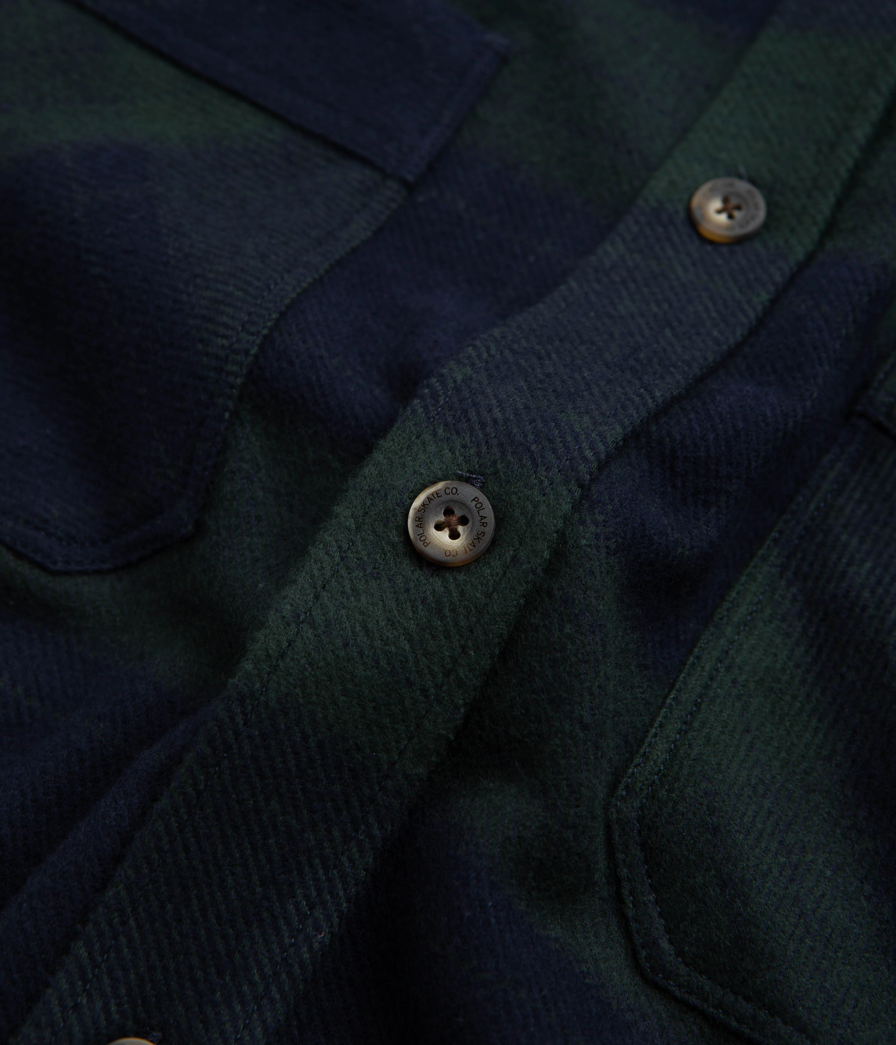 Polar Mike Flannel Shirt - Navy / Teal - Image 5
