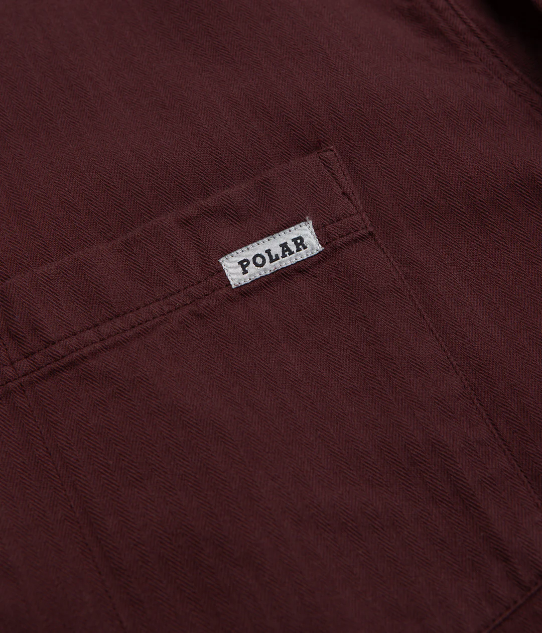 Polar Mitchell Herringbone Shirt - Wine - Image 3