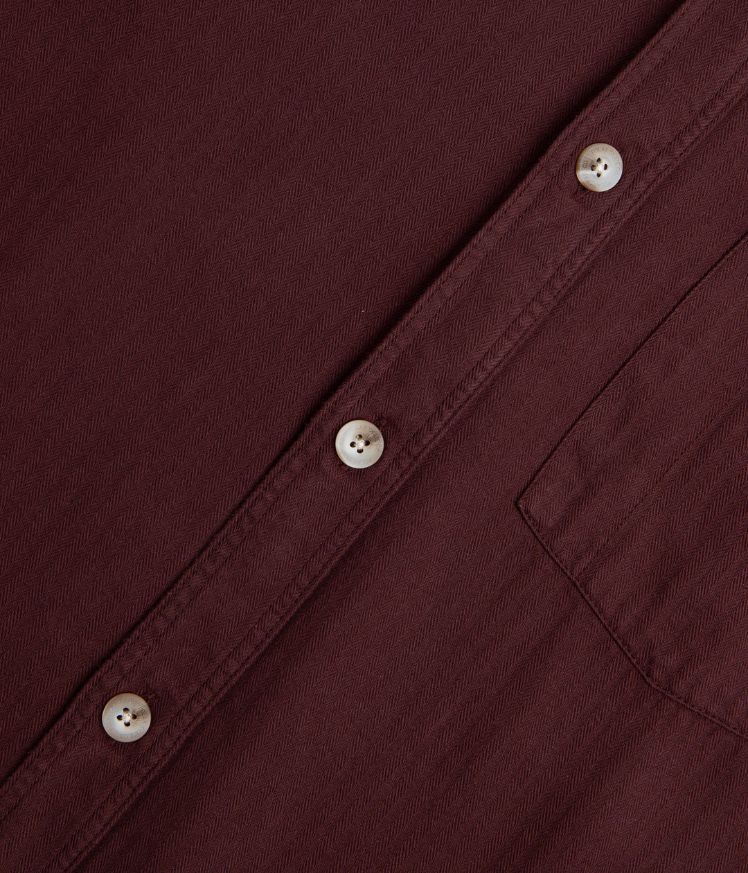 Polar Mitchell Herringbone Shirt - Wine - Image 4