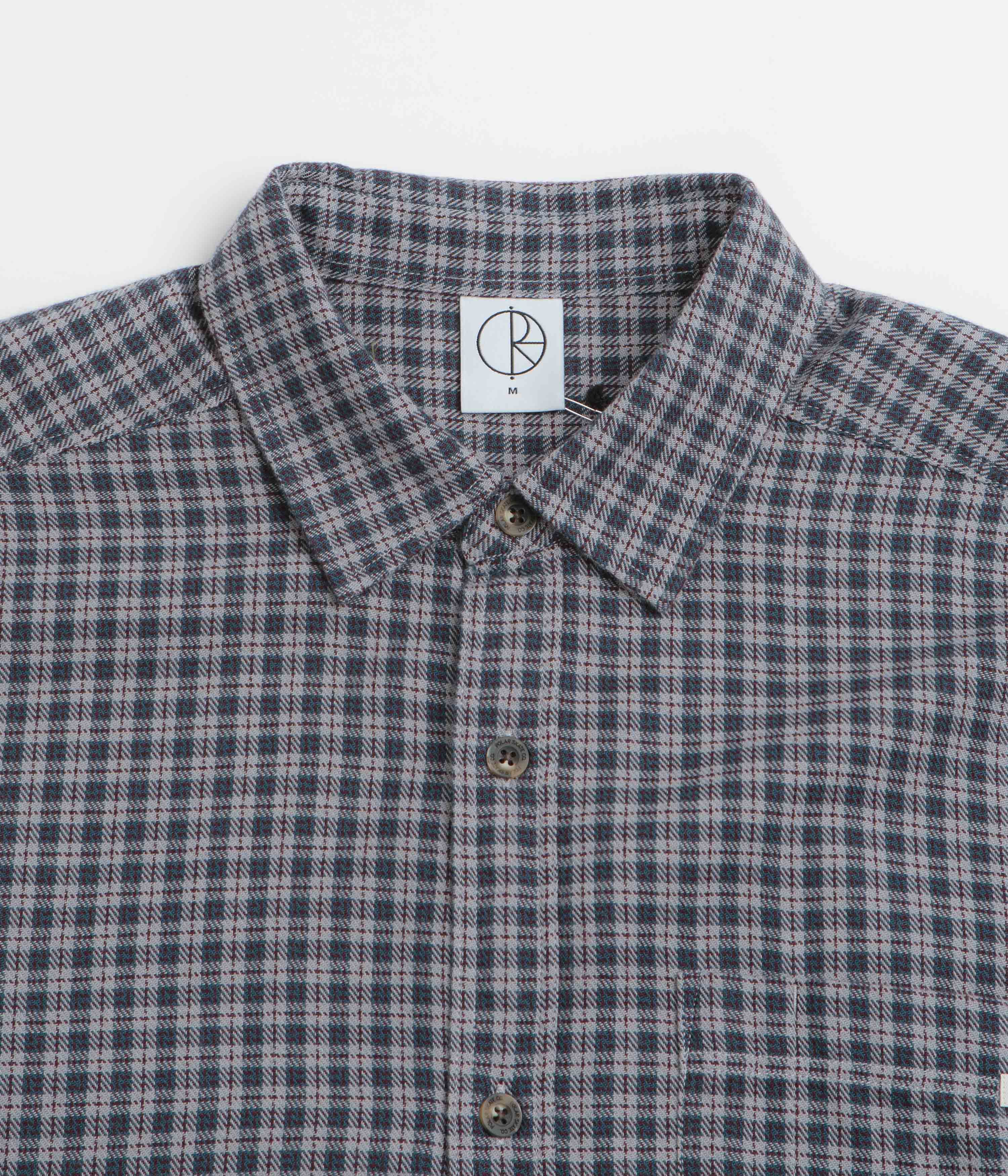 Polar Mitchell Short Sleeve Shirt - Petrol / Bordeaux - Image 2