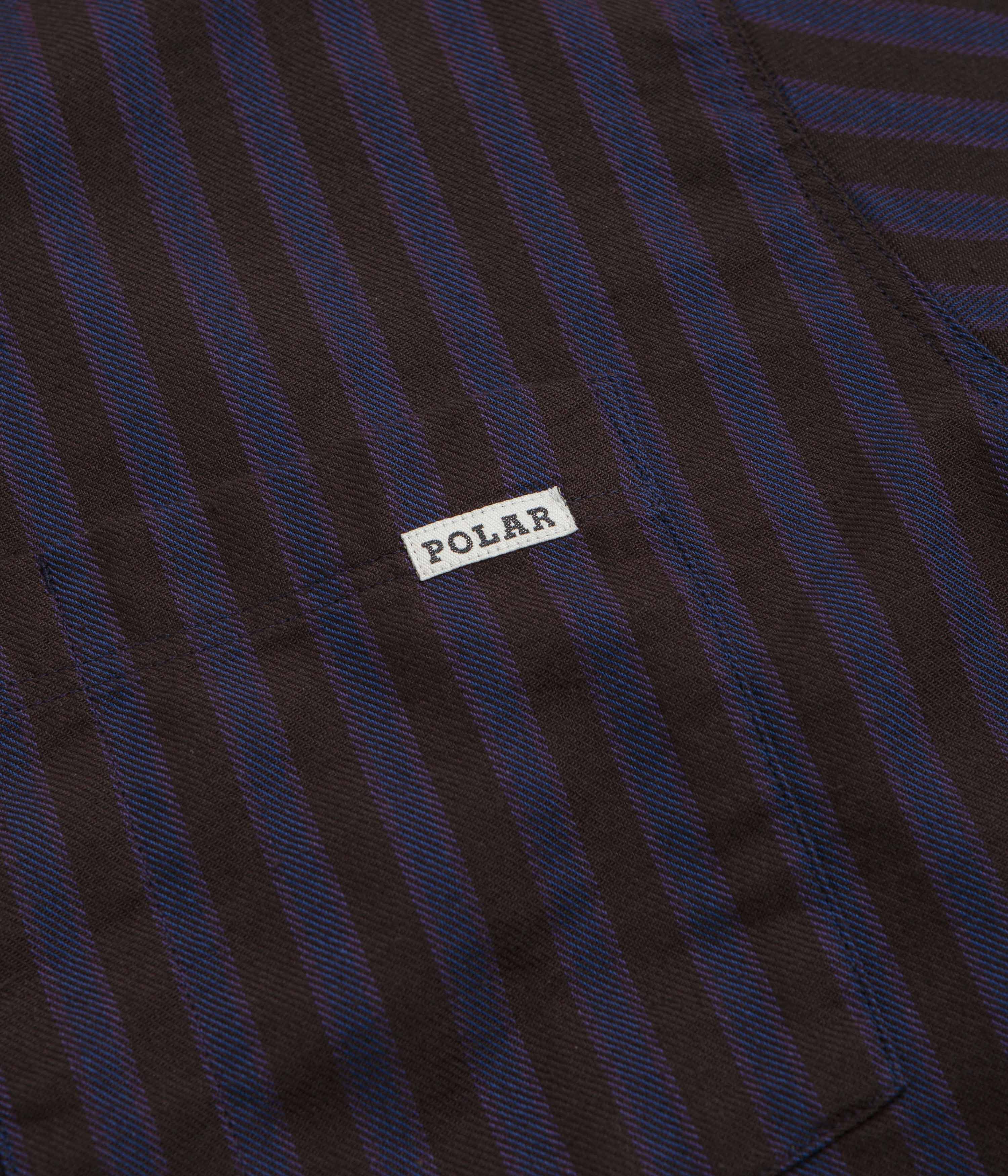 Polar Mitchell Short Sleeve Shirt - Purple / Chocolate - Image 5
