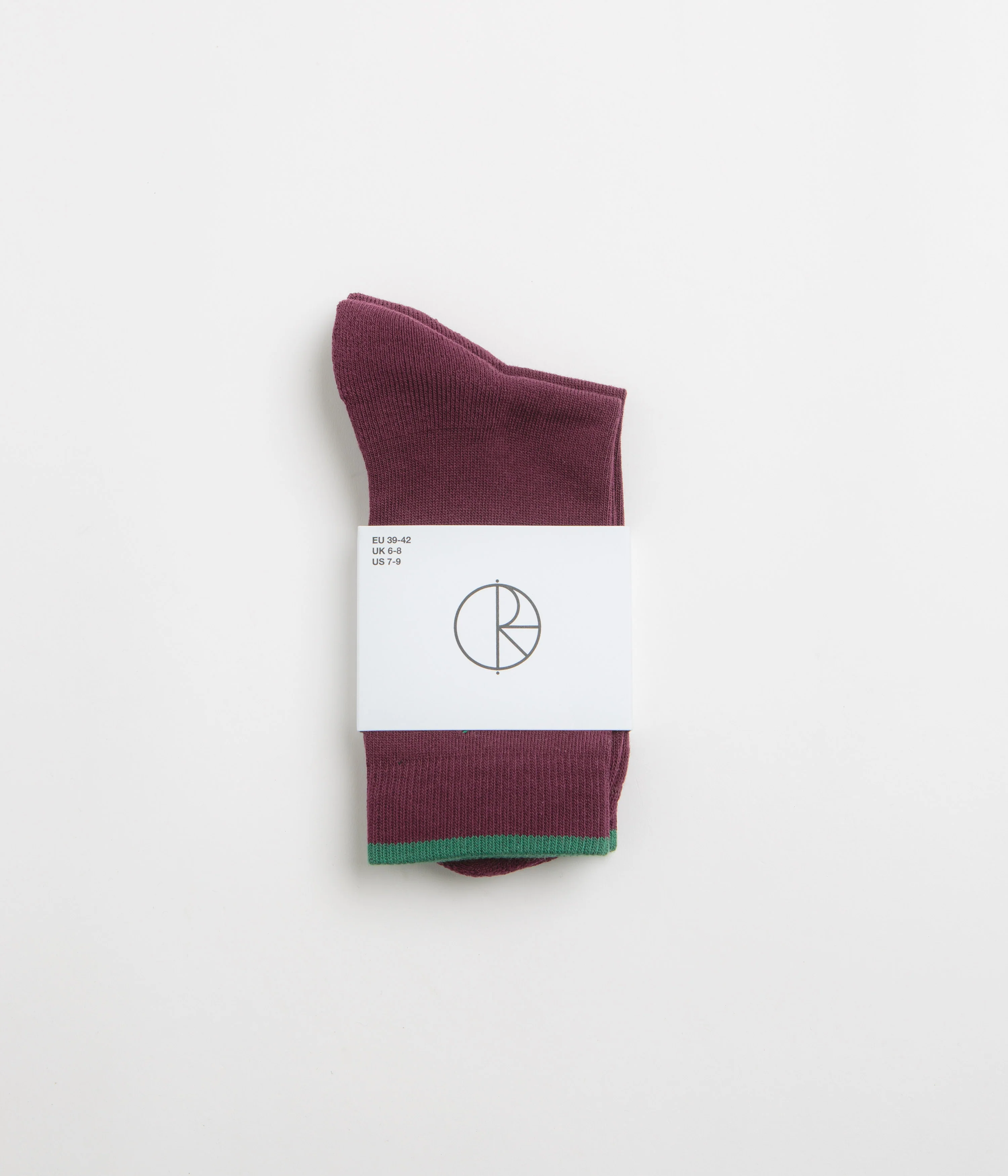 Polar No Complies Forever Socks - Bordeaux / Green - Image 3